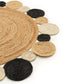 Covor iută Jutta Light Brown/Black 