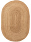 Covor iută Oval Jutta Light Brown 