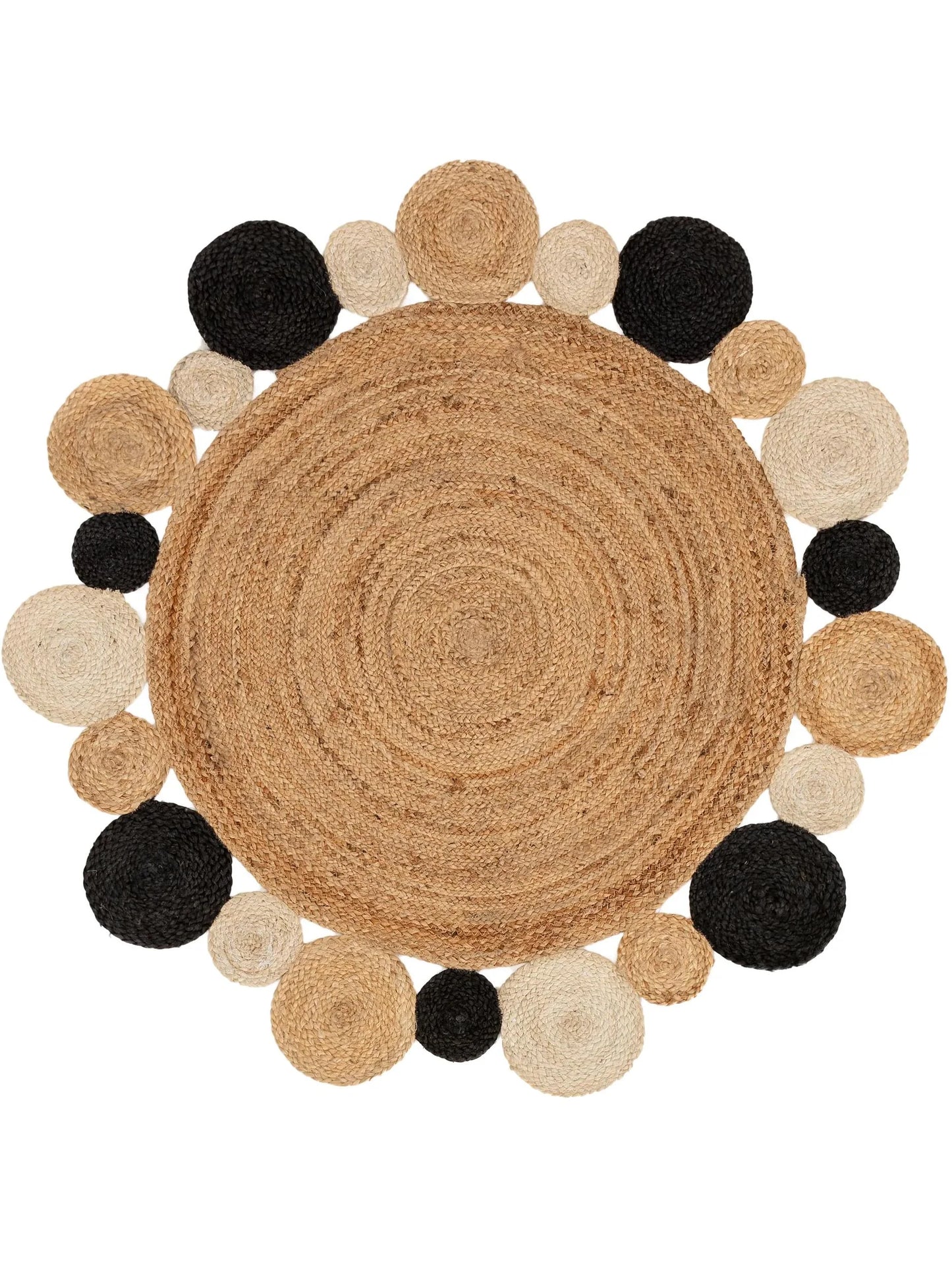 Covor iută Jutta Light Brown/Black 