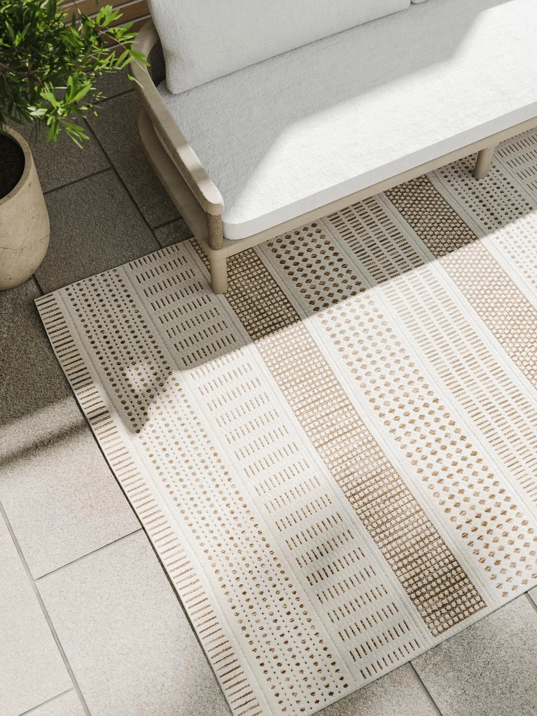 Covor interior/exterior Kaleo Cream/Beige 