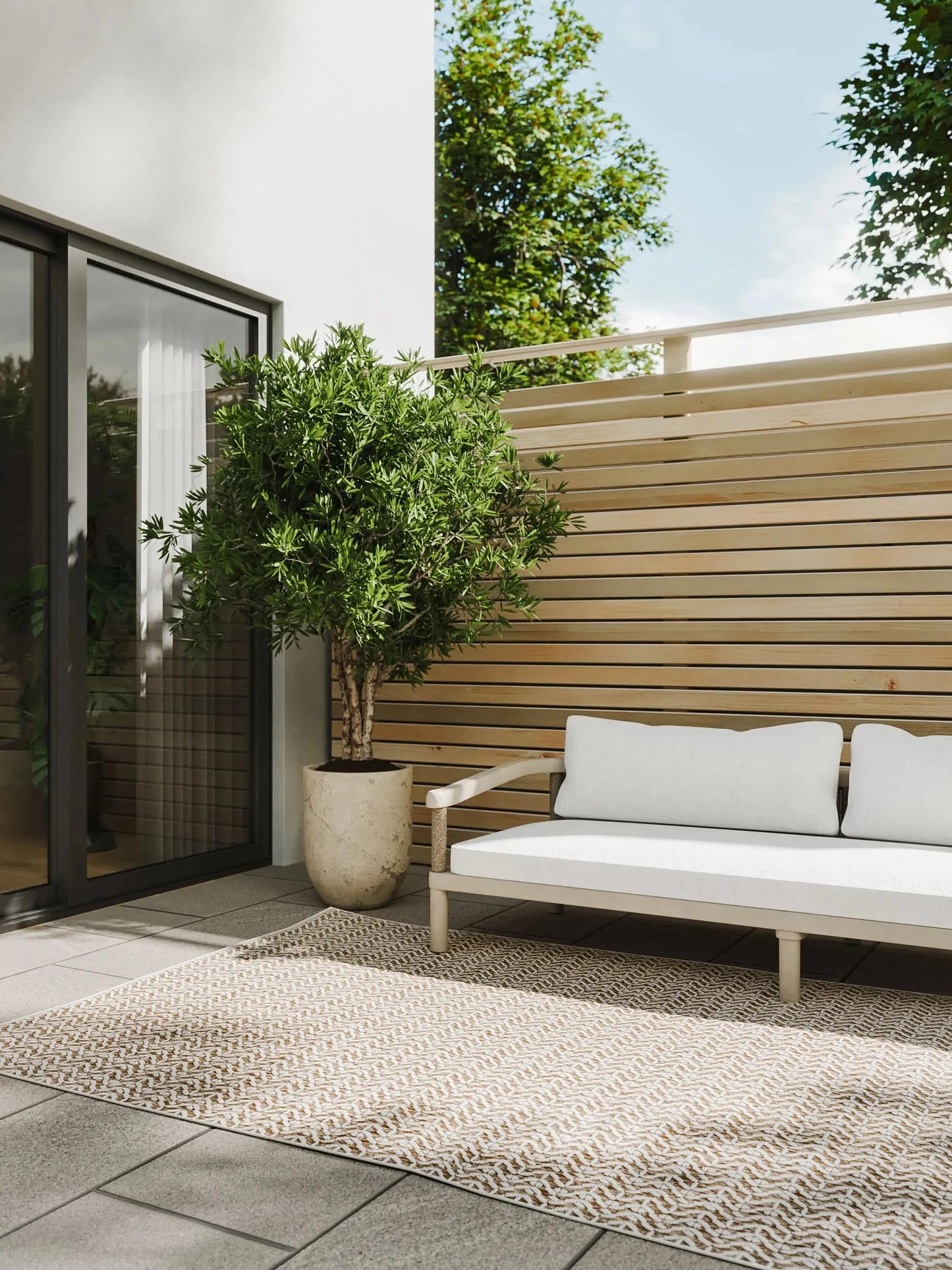 Covor interior/exterior Kaleo Cream/Beige 