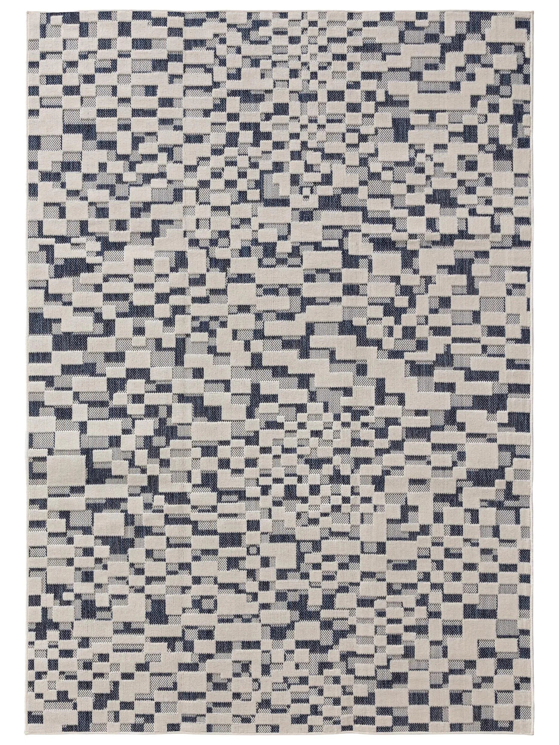 Covor interior/exterior Kaleo Blue/White 