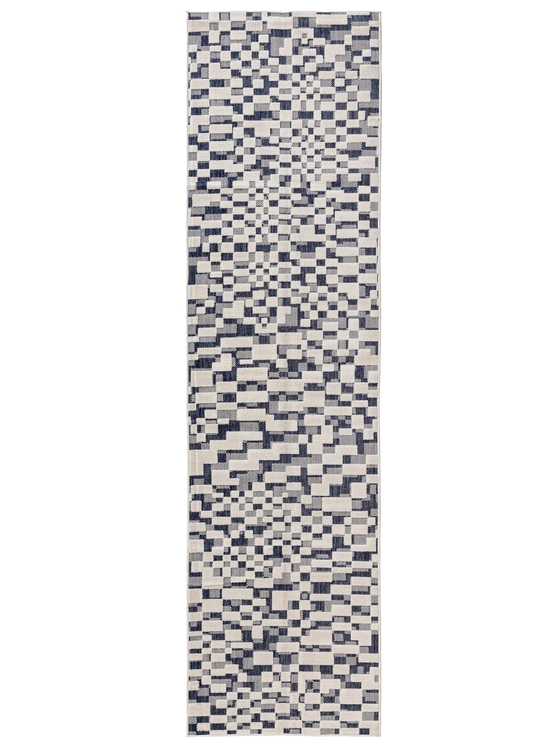 Covor interior/exterior Kaleo Blue/White 