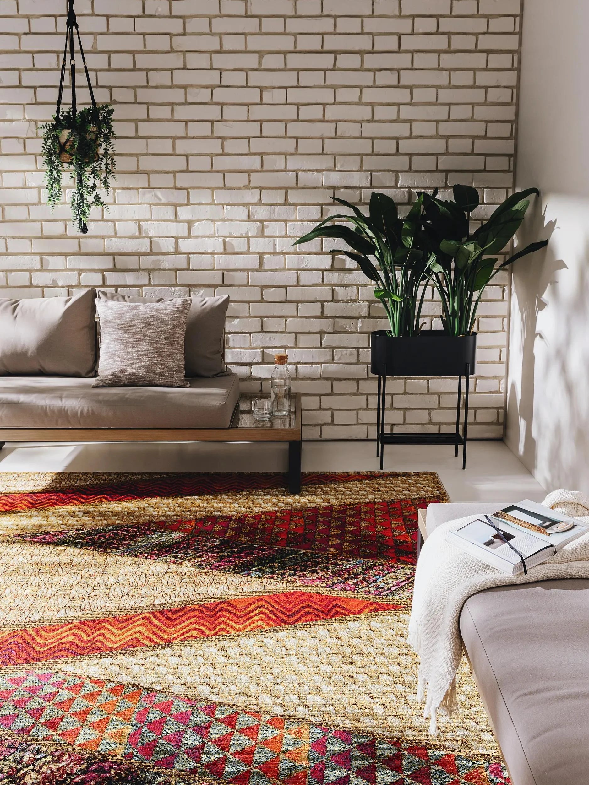 Covor interior/exterior Kenya Beige/Red