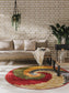 Covor rotund interior/exterior Kenya Multicolour