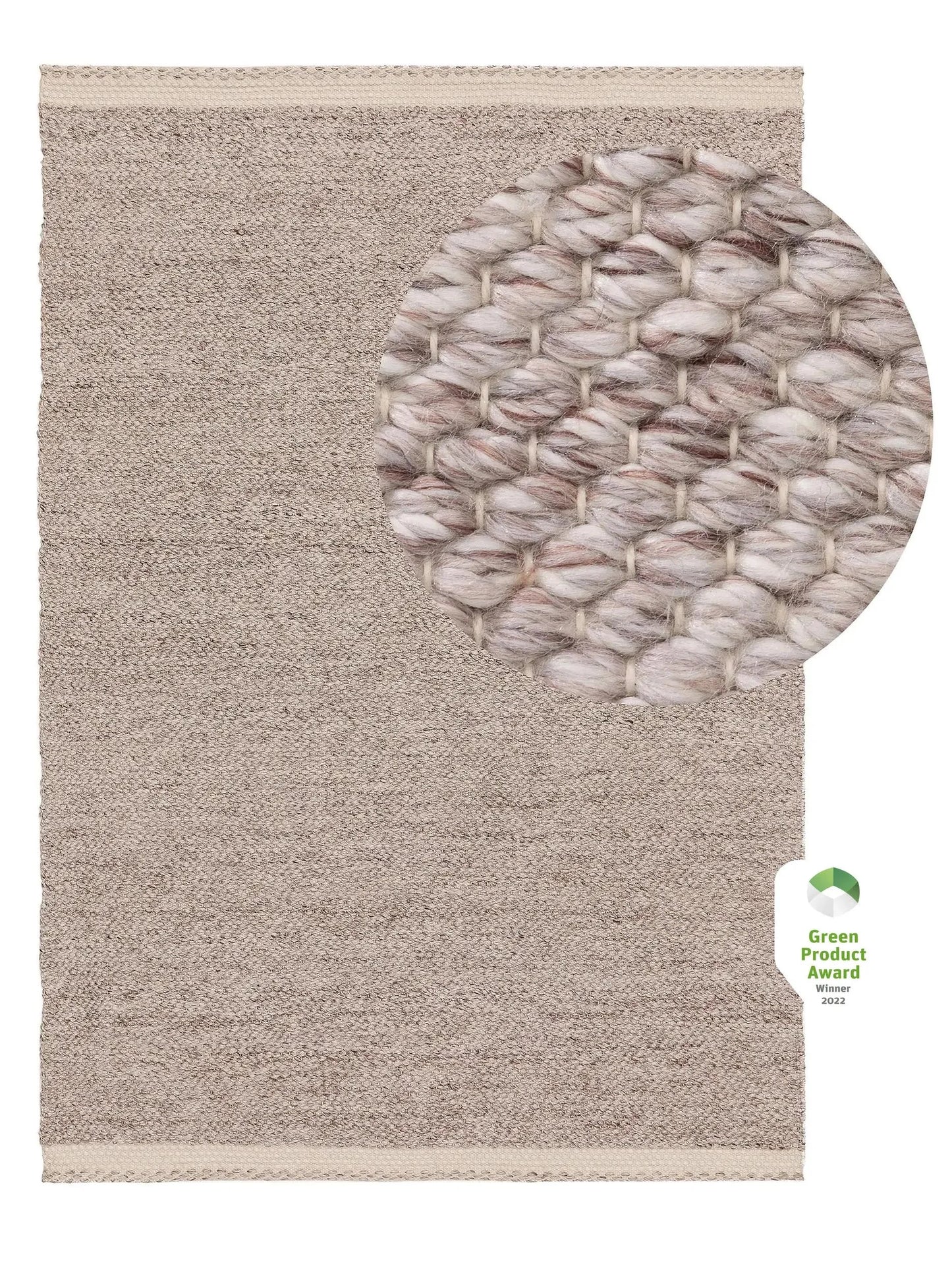 Covor Made From Recycled Material Kiah Cream/Taupe