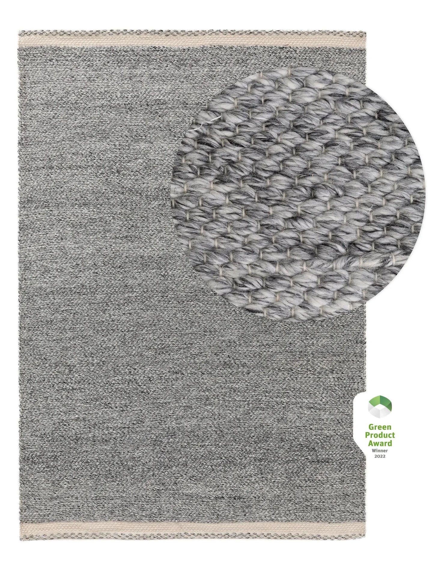 Covor Made From Recycled Material Kiah Grey