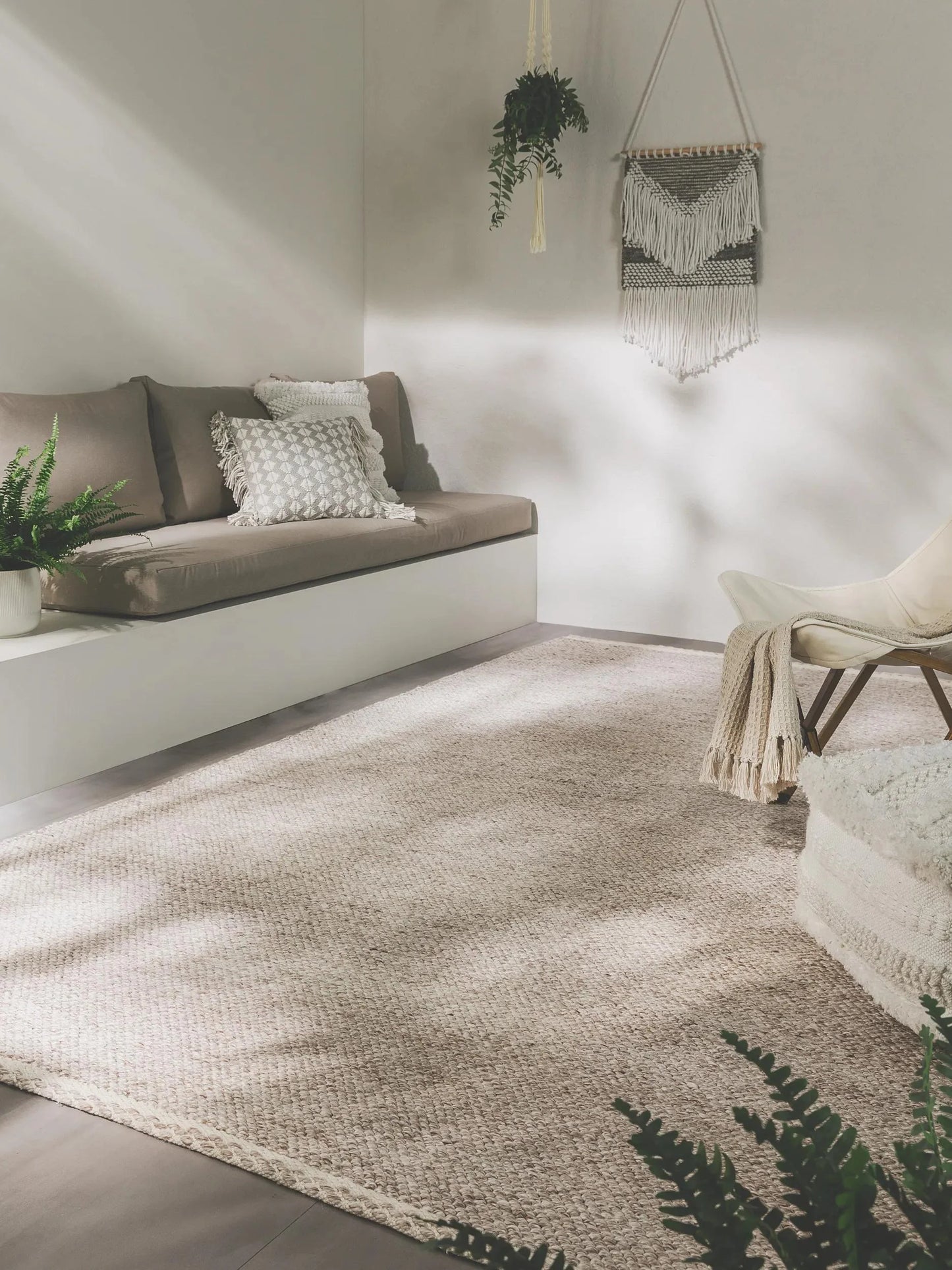 Covor Made From Recycled Material Kiah Cream/Taupe