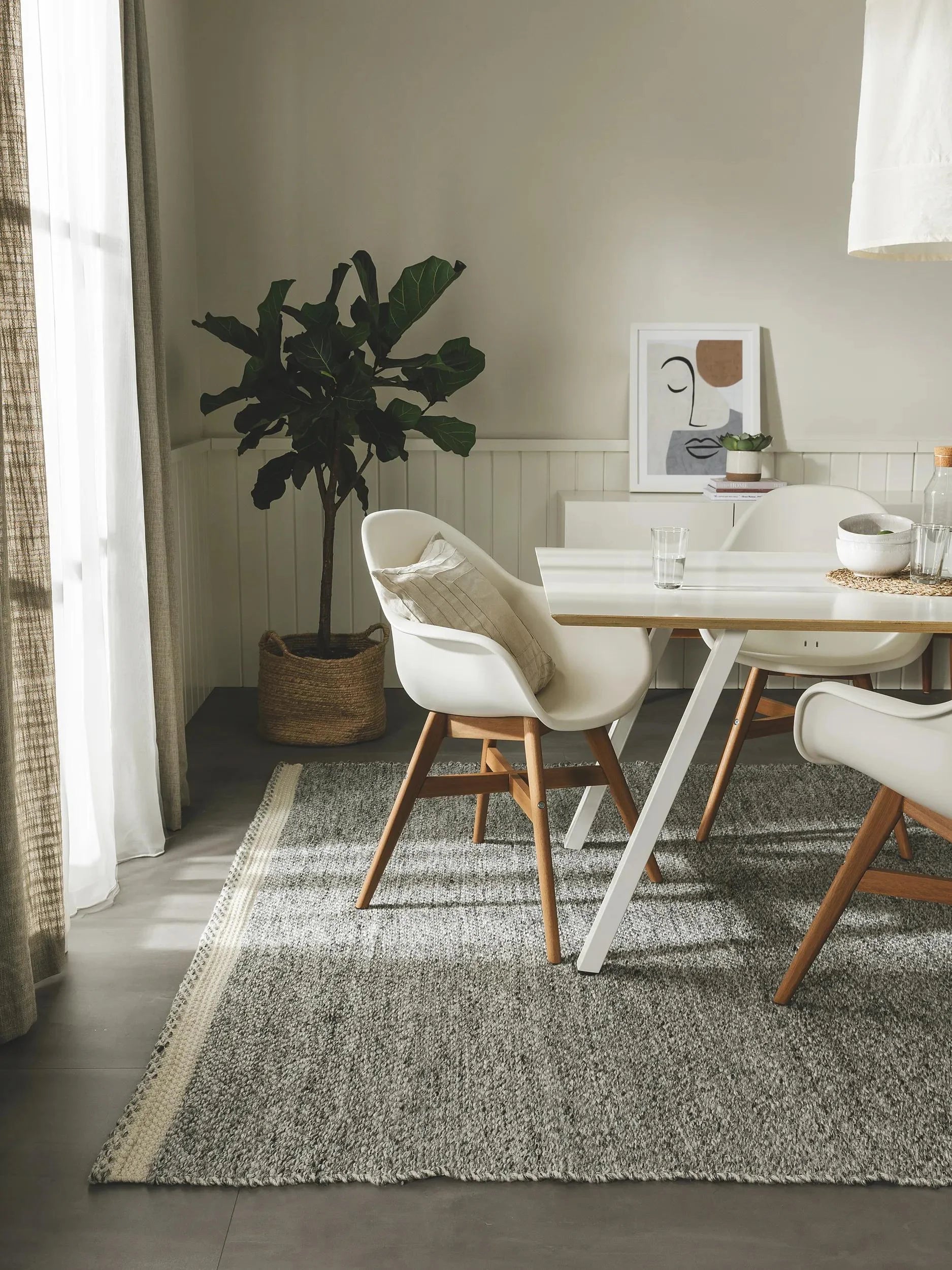 Covor Made From Recycled Material Kiah Grey