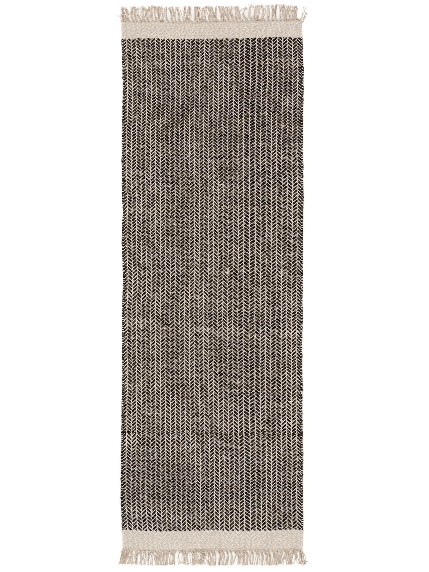 Traversă din lână Kim Black/White 