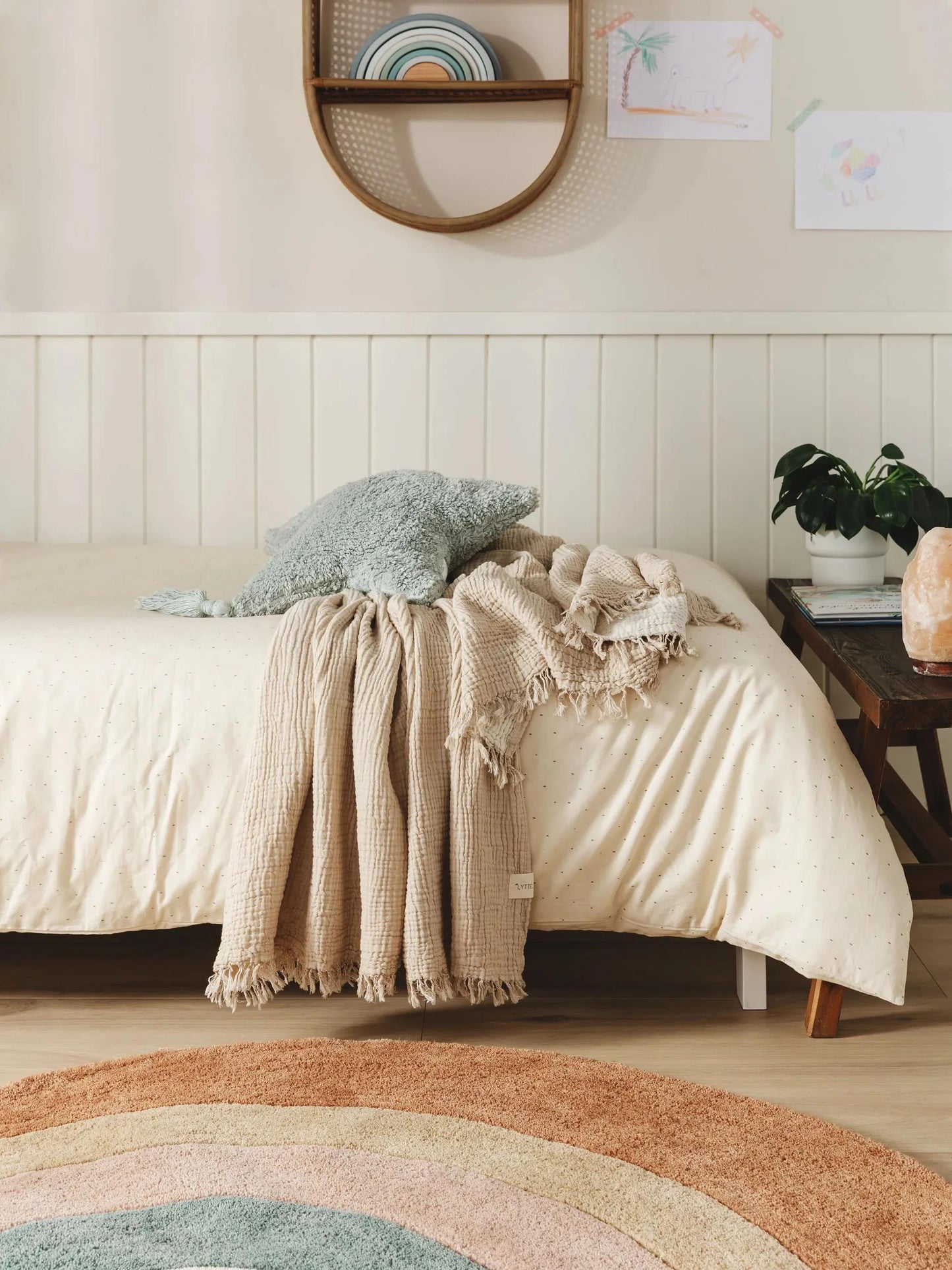 Cotton Pătură Lilo Cream/Beige