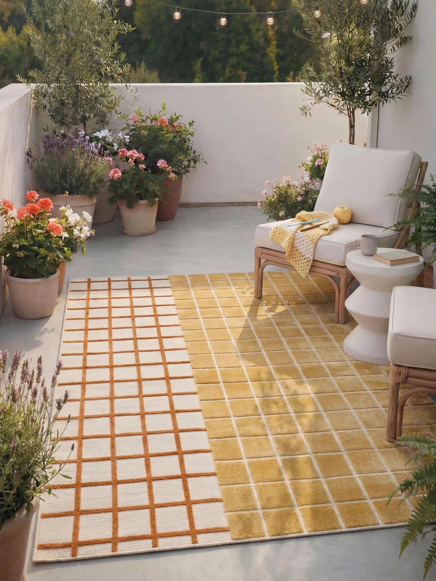 Covor interior/exterior Lilou Yellow