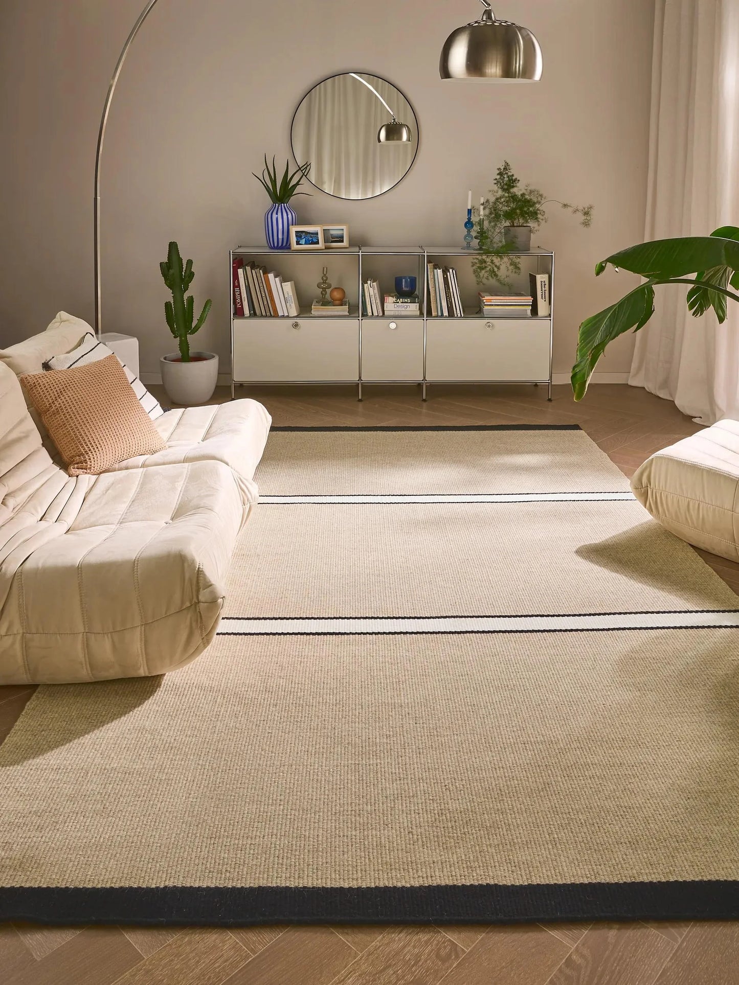 Covor de lână Livio Beige/Black 