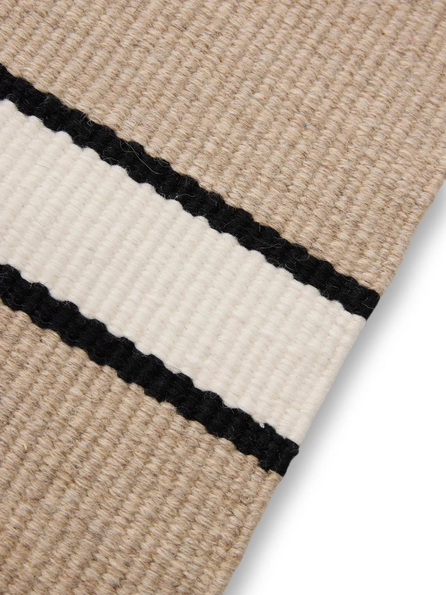 Traversă din lână Livio Beige/Black 