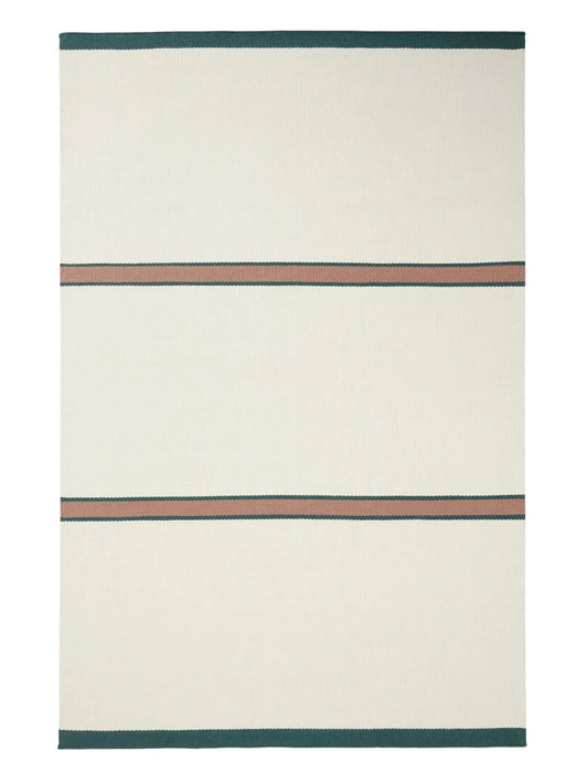 Covor de lână Livio Ivory/Green