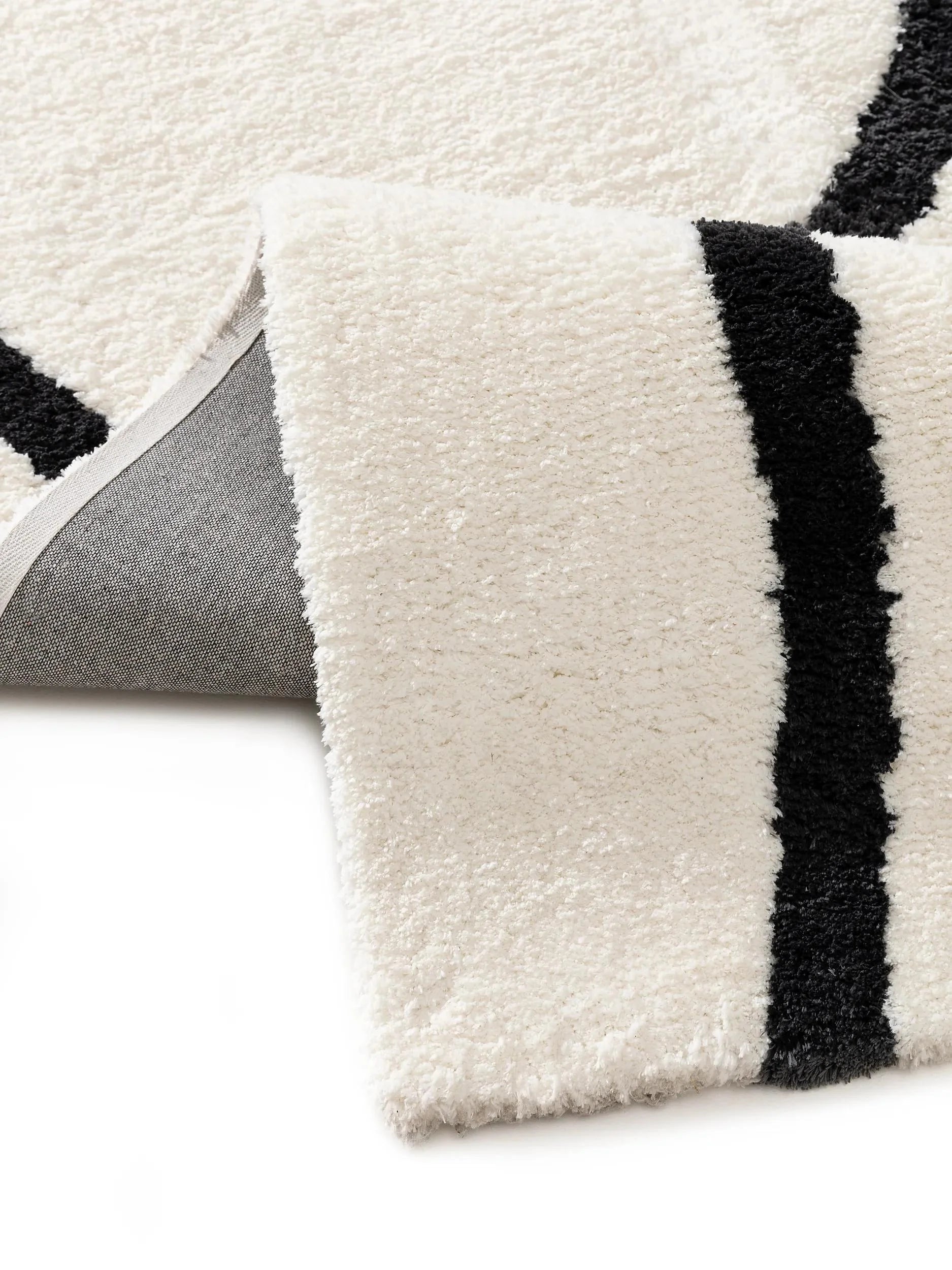 Covor Shaggy Lotta Black/White
