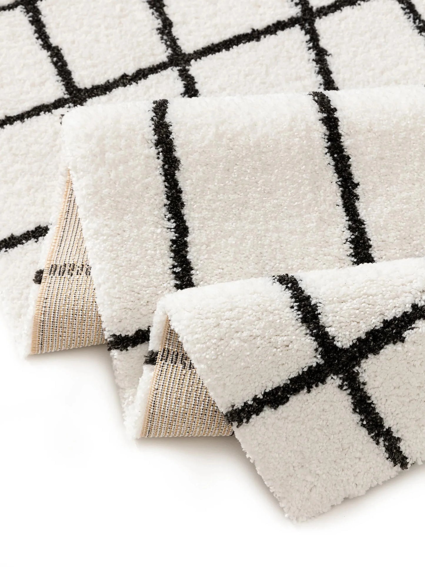 Covor Shaggy Louise Black/White 
