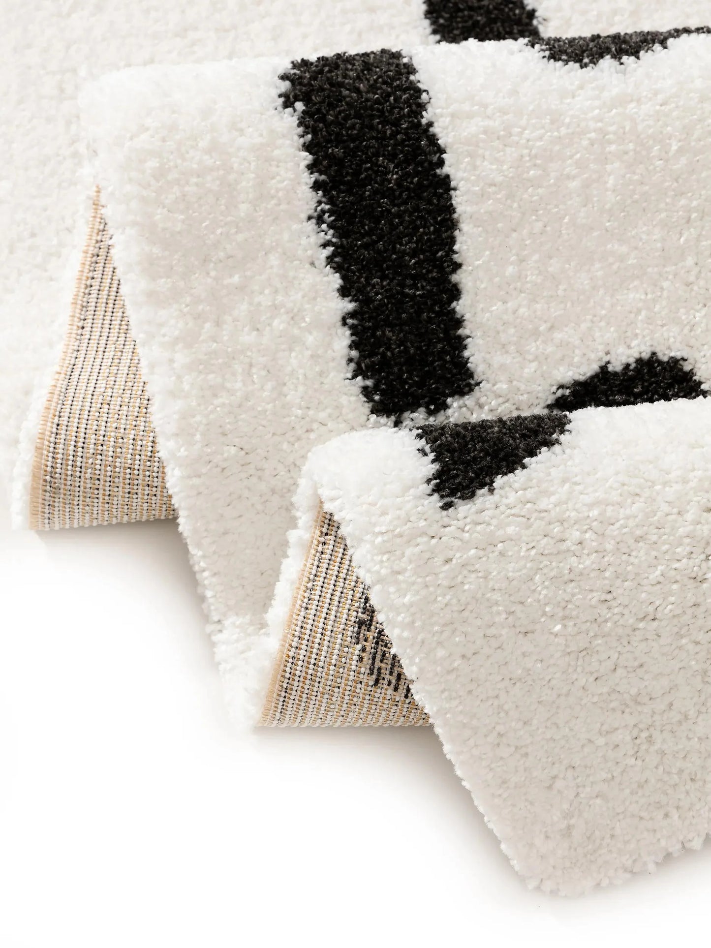 Covor Shaggy Louise Black/White
