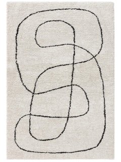 Covor Shaggy Louise Black/White