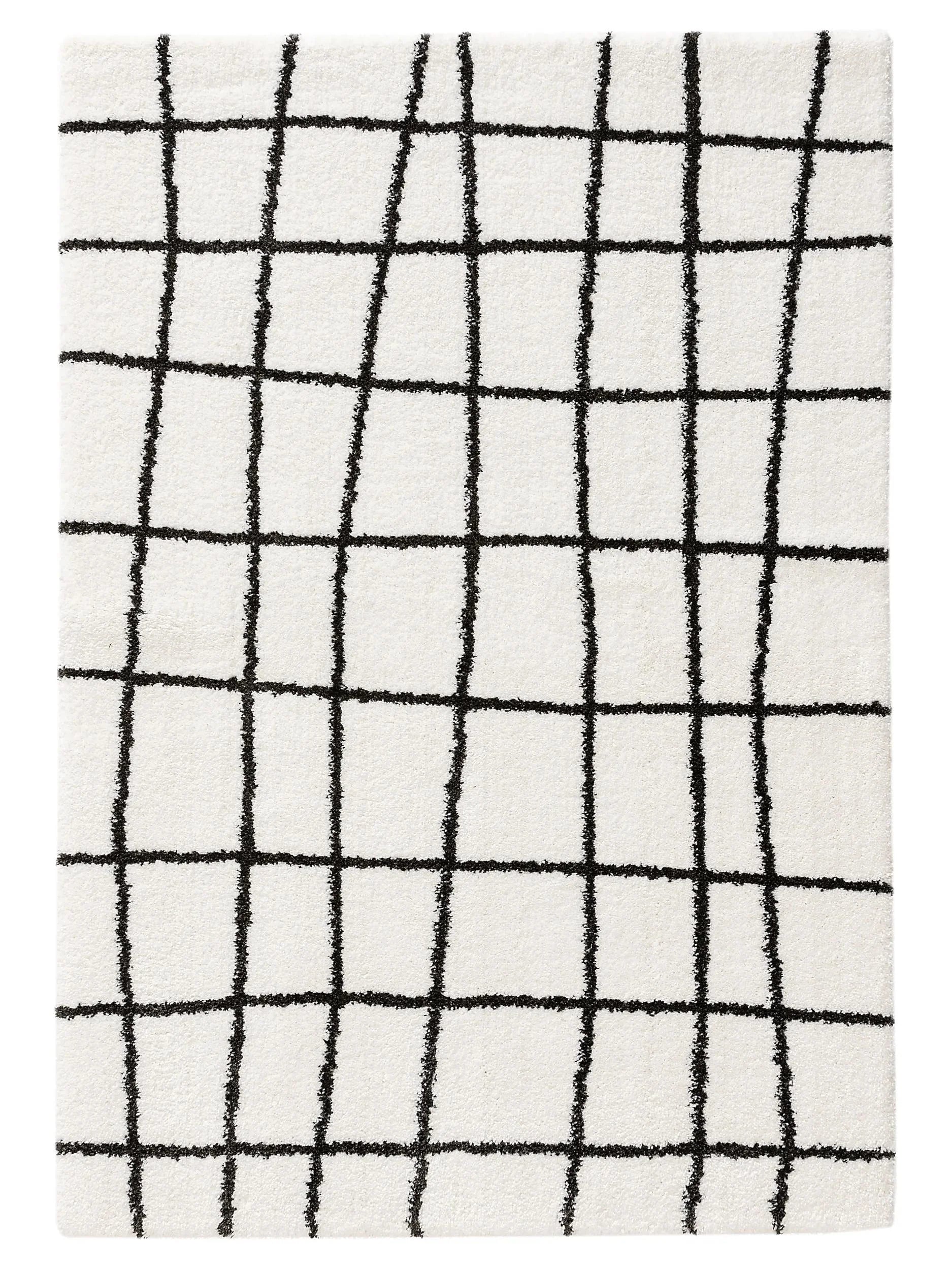 Covor Shaggy Louise Black/White 