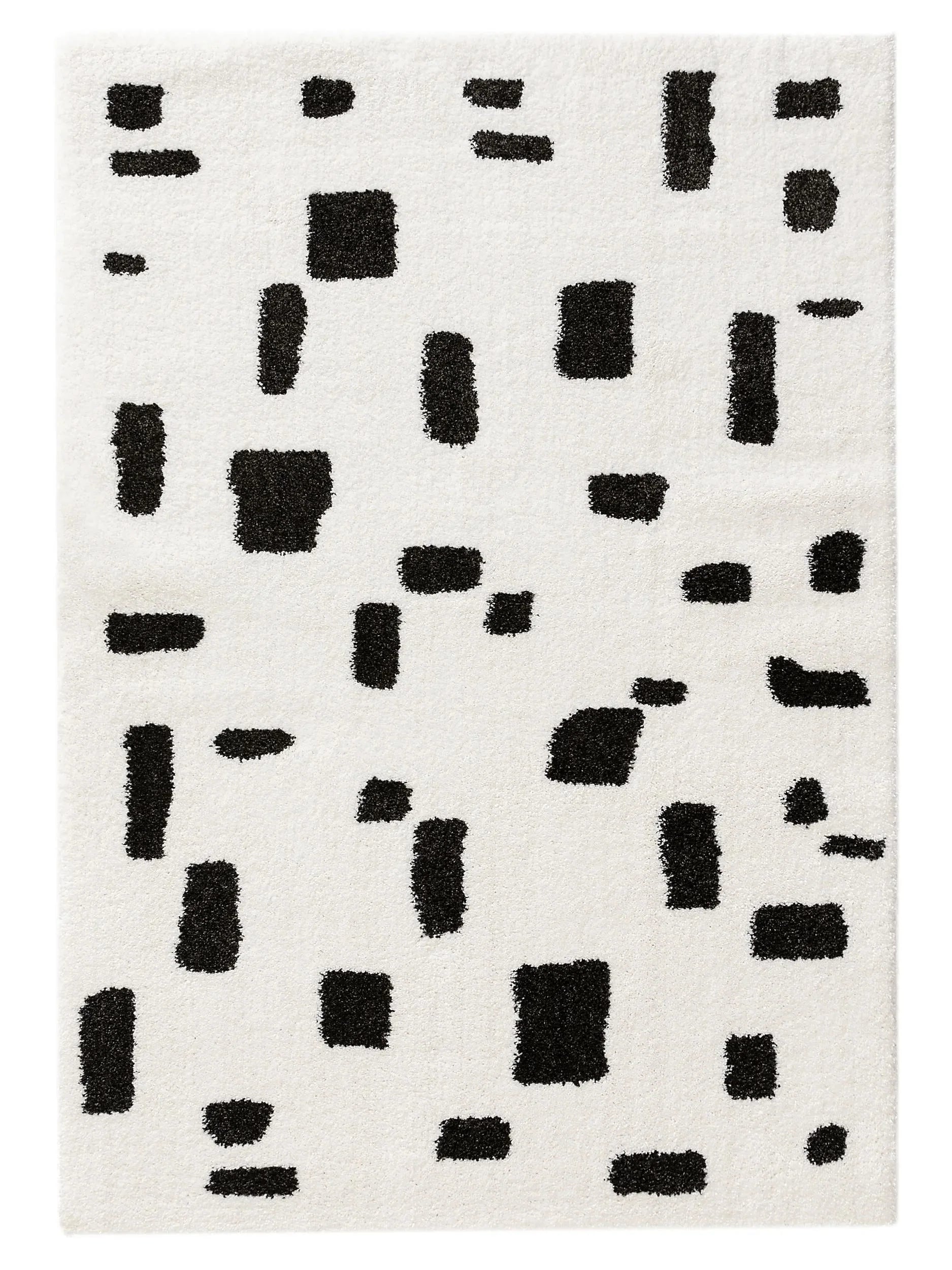Covor Shaggy Louise Black/White