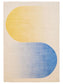Covor lavabil Luna Blue/Yellow
