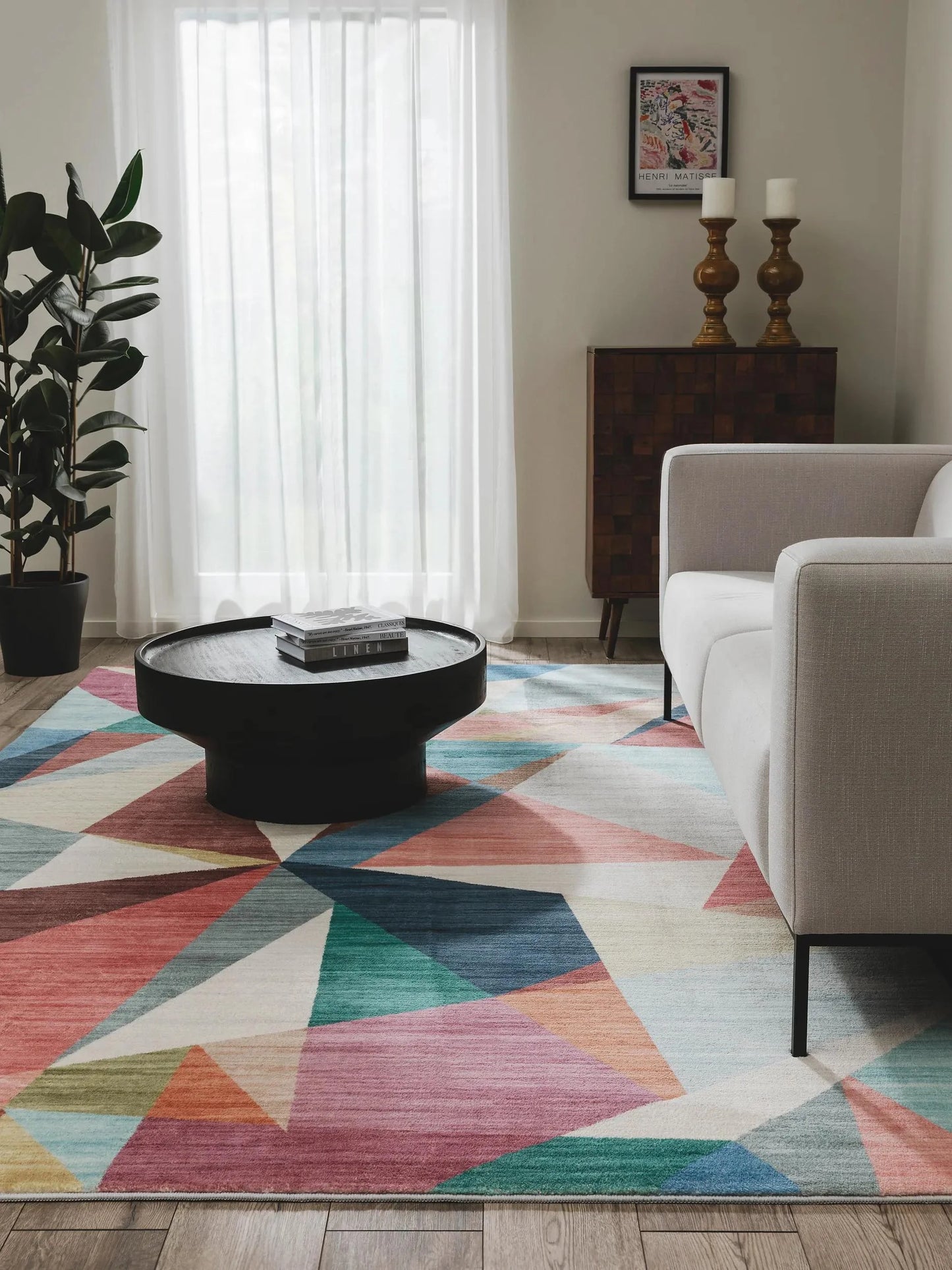 Covor lavabil Mara Multicolour/Pink 