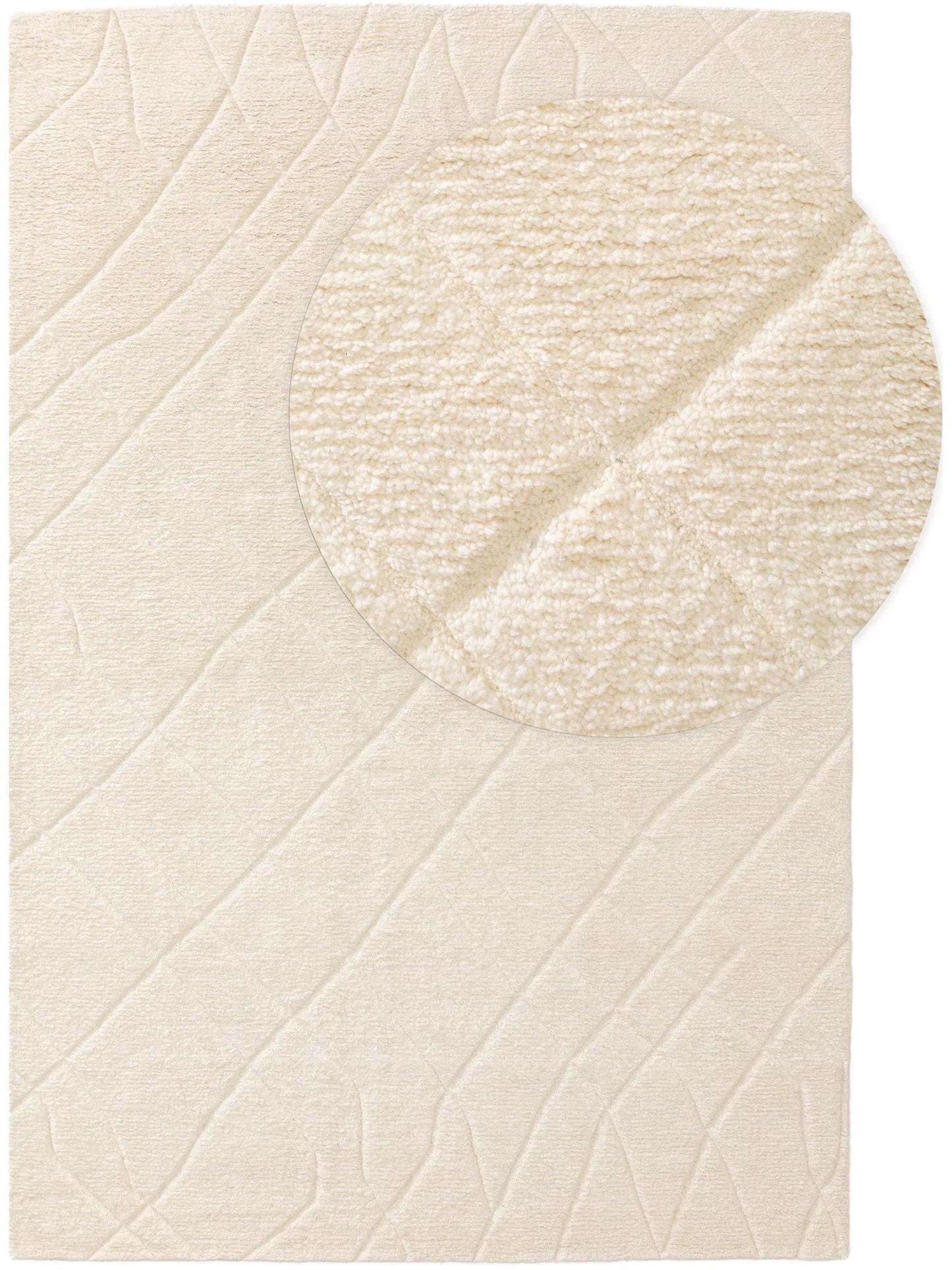 Covor de lână Maroc Ivory