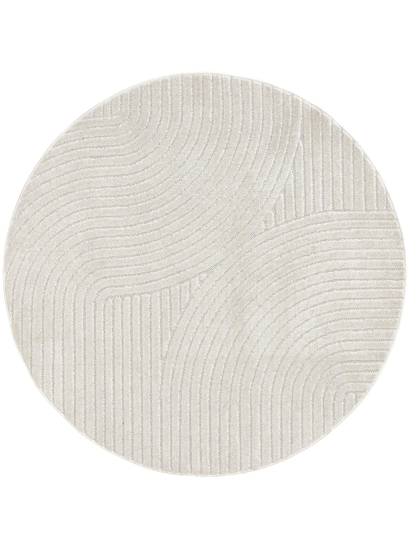 Covor rotund interior/exterior Mars Cream 