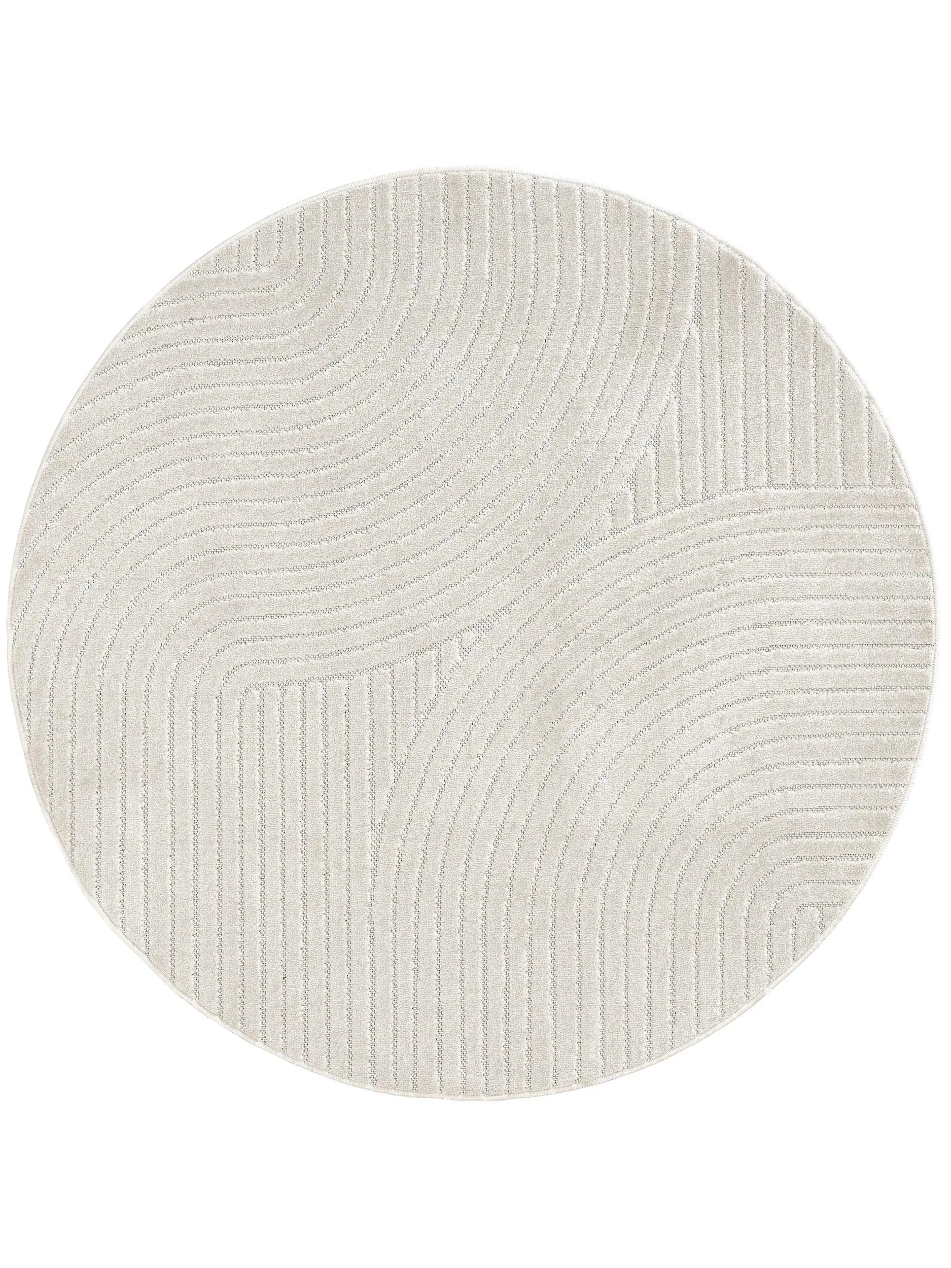 Covor rotund interior/exterior Mars Cream 