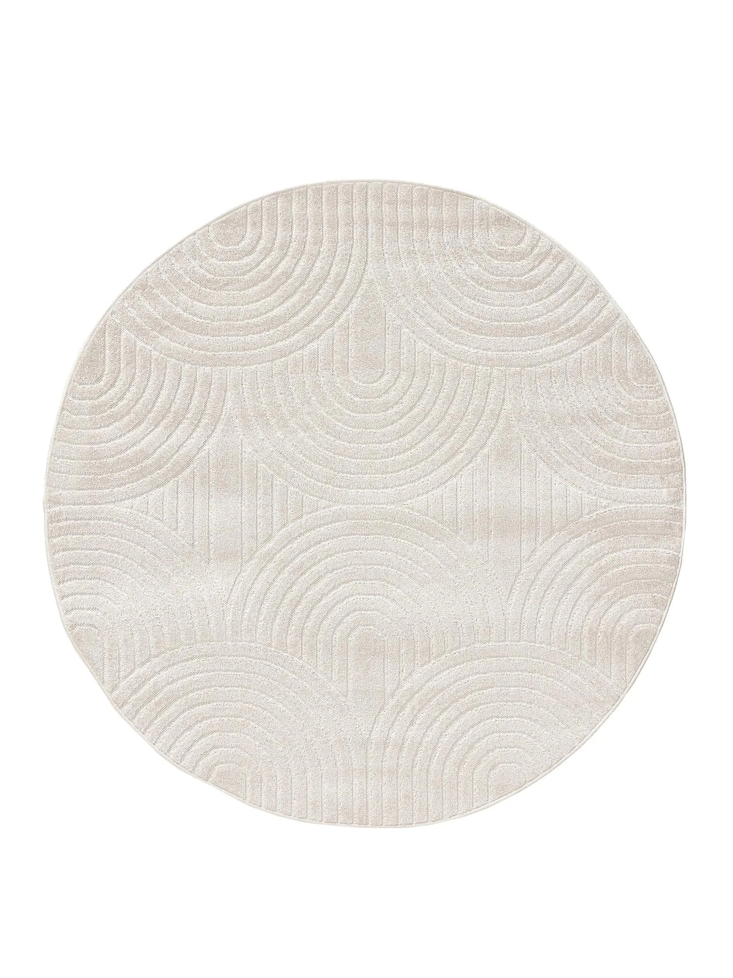 Covor rotund interior/exterior Mars Cream 