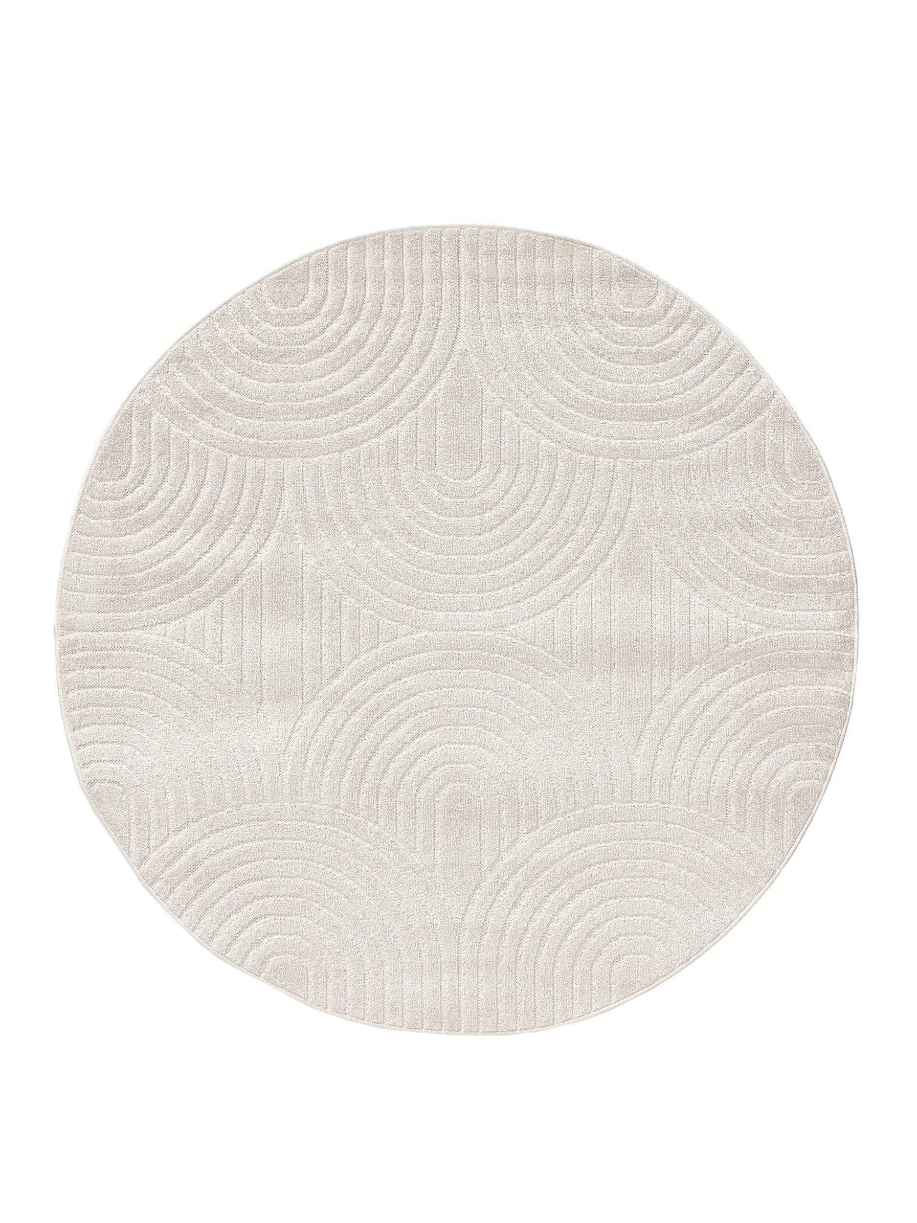 Covor rotund interior/exterior Mars Cream 