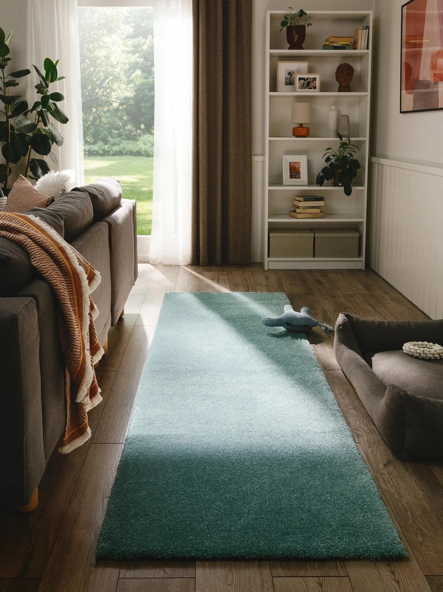 Covor Shaggy lavabil Melvin Turquoise 