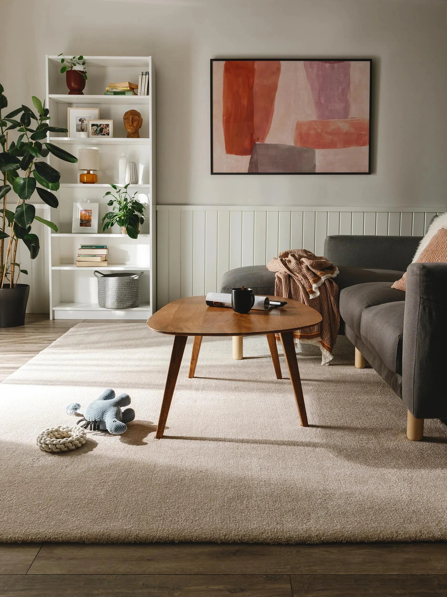 Covor Shaggy lavabil Melvin Beige