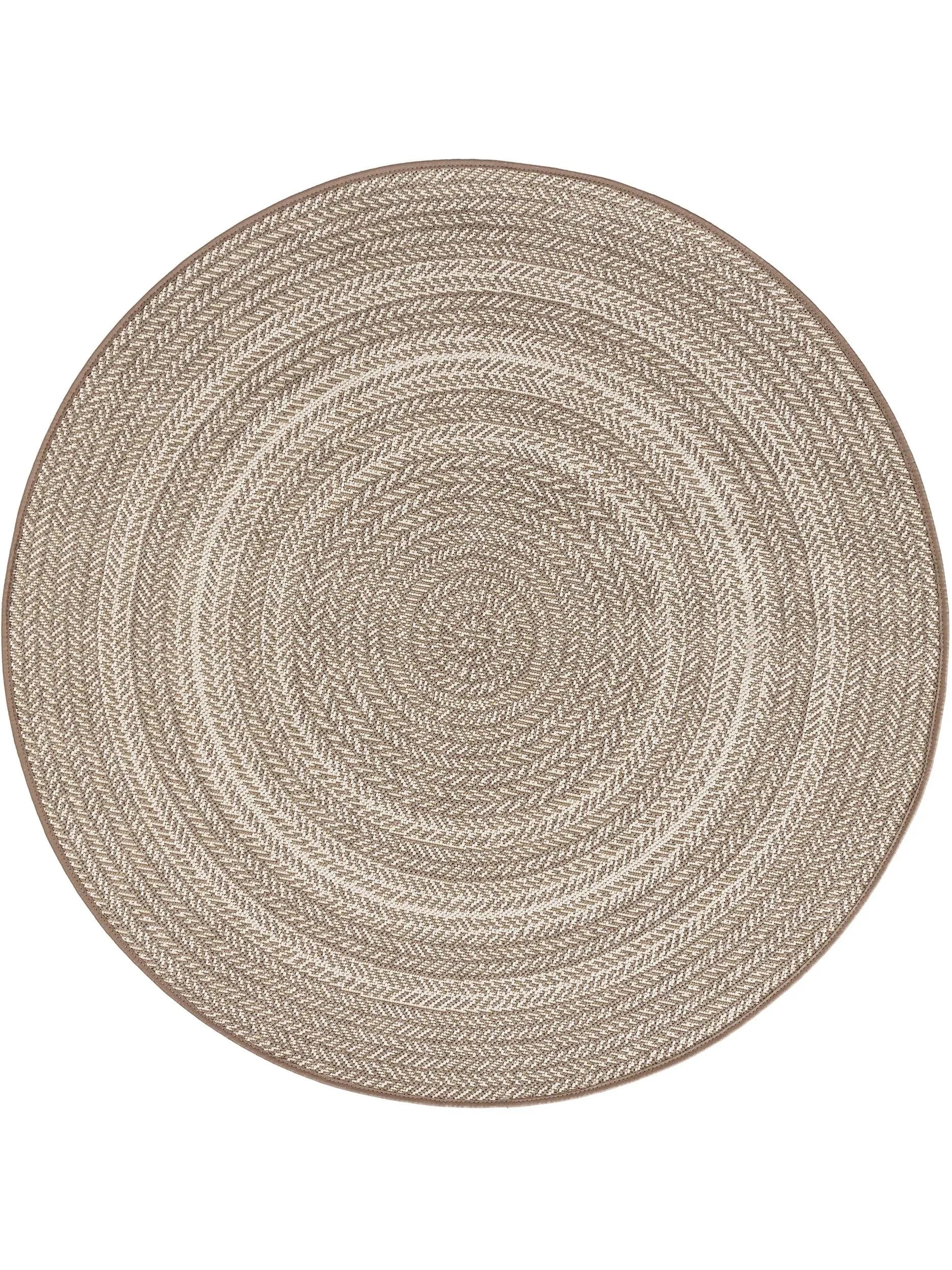 Covor rotund interior/exterior Metro Cream/Taupe