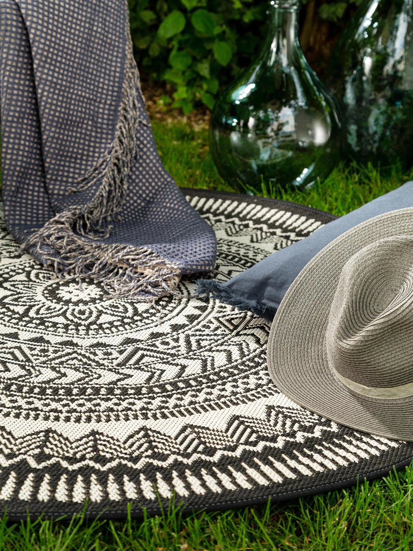 Covor interior/exterior Metro Black/White