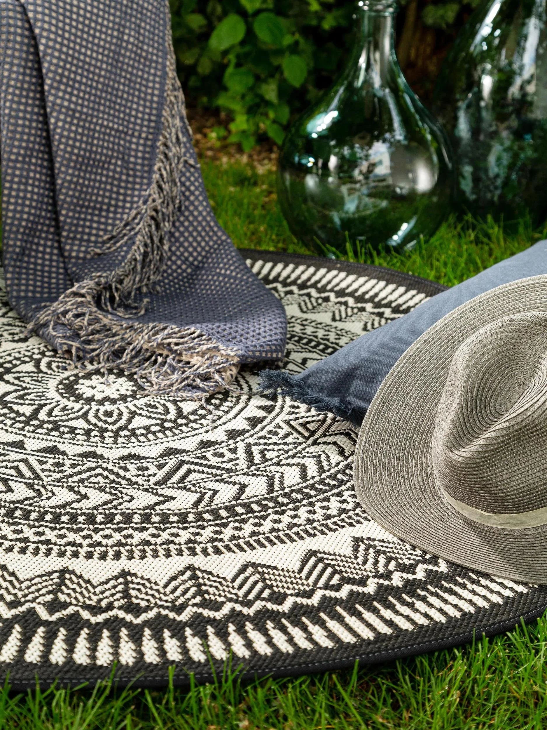 Covor interior/exterior Metro Black/White