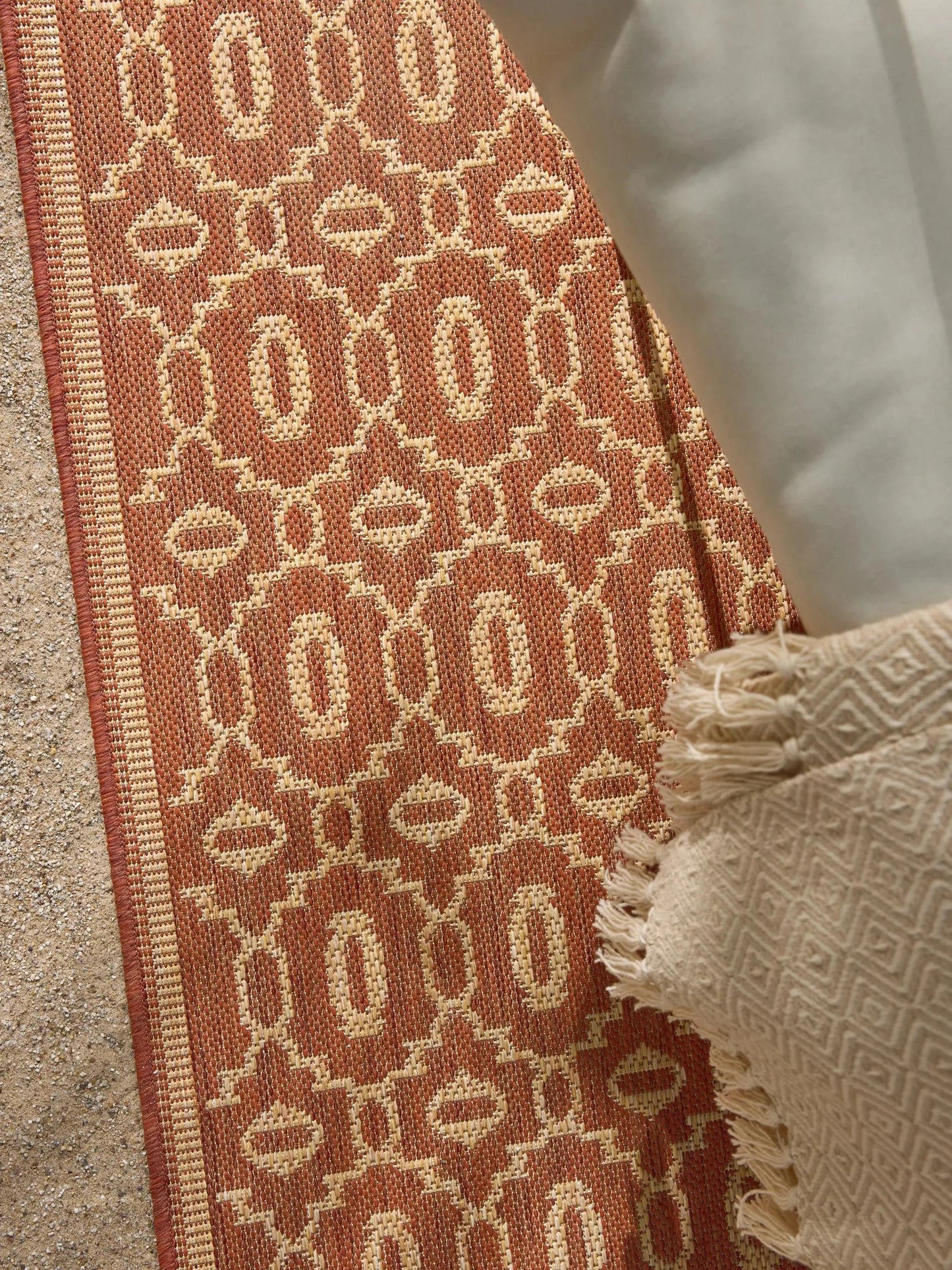 Covoraș îngust/preș - interior/exterior Metro Beige/Red 