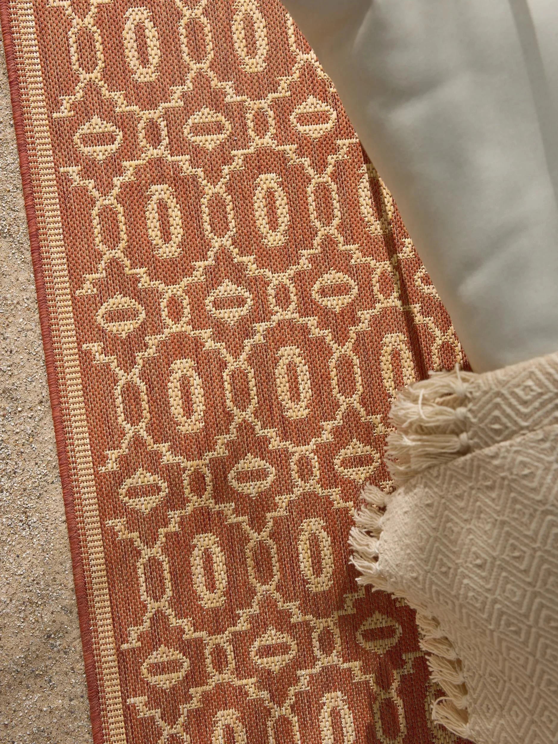 Covoraș îngust/preș - interior/exterior Metro Beige/Red 