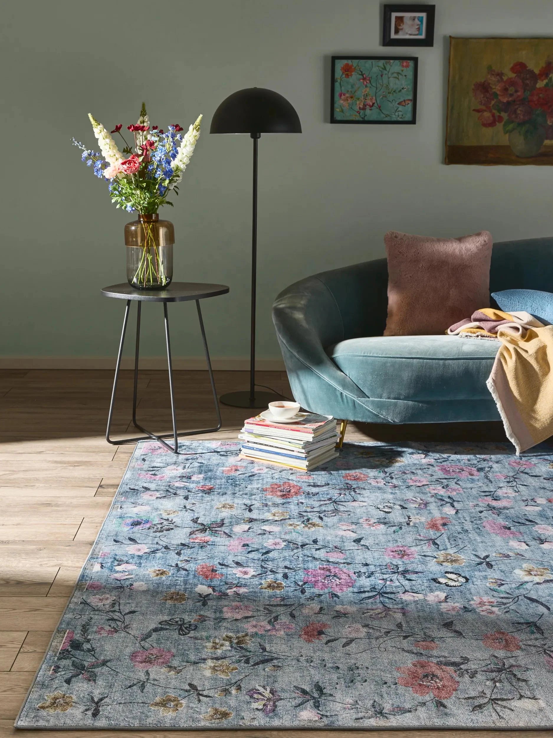 Covor lavabil Milly Multicolour/Blue 