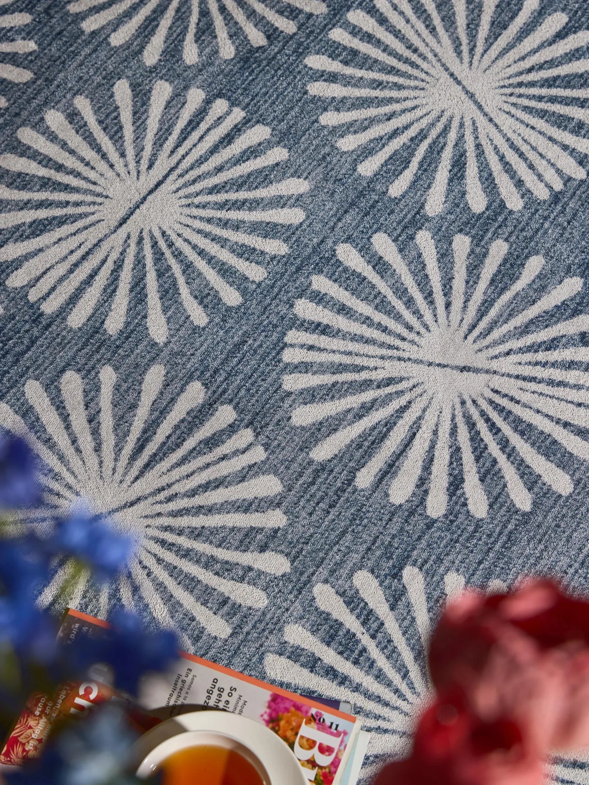 Covor lavabil Milly Charcoal/Blue 