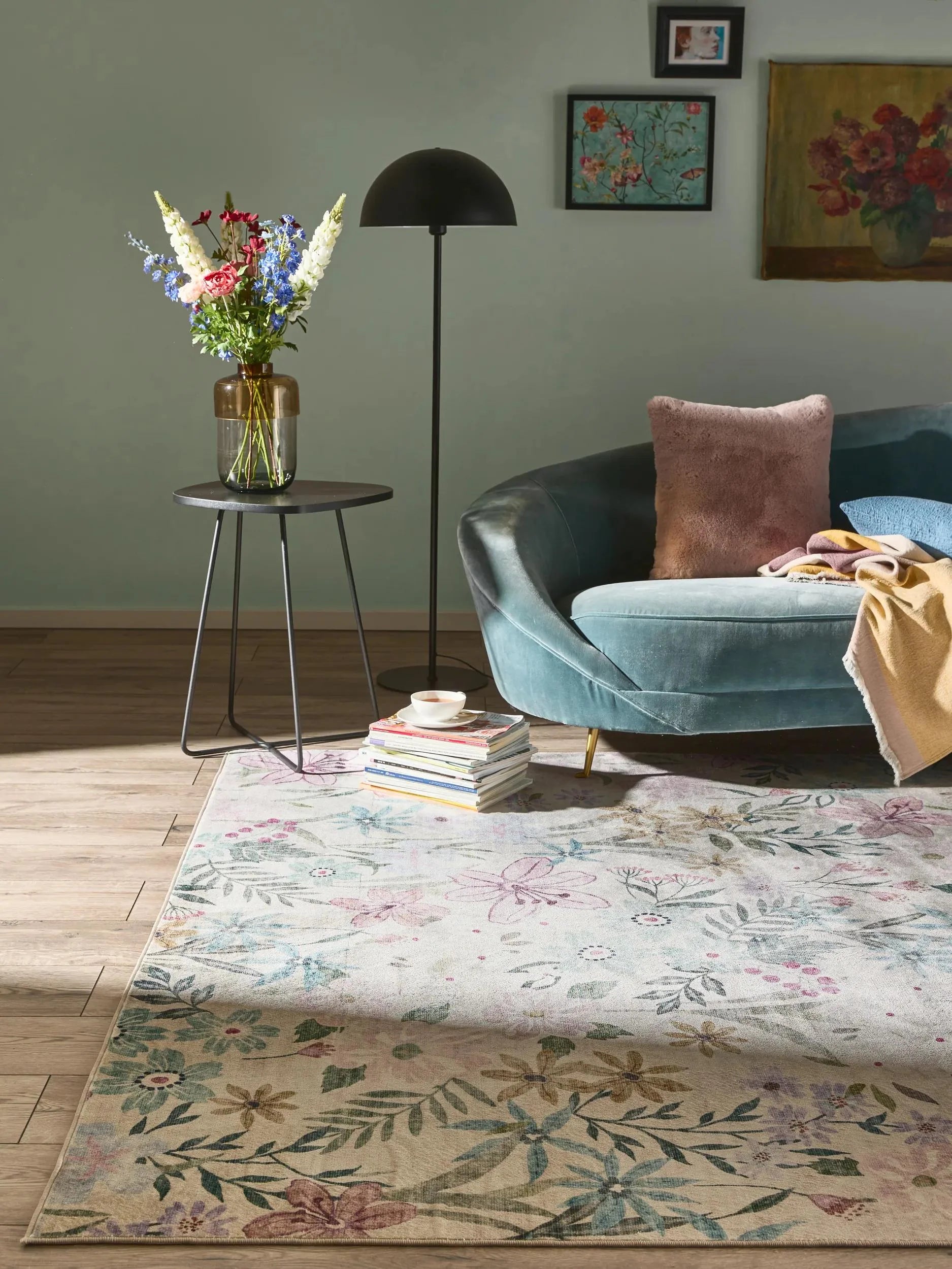 Covor lavabil Milly Multicolour/White 