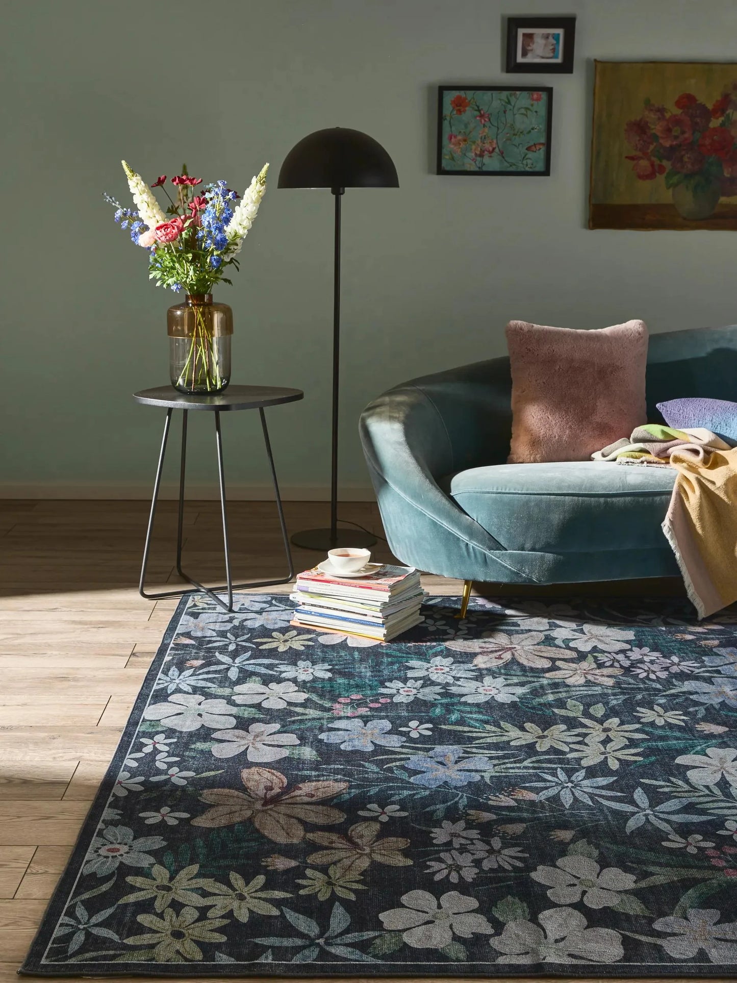 Covor lavabil Milly Multicolour/Black 