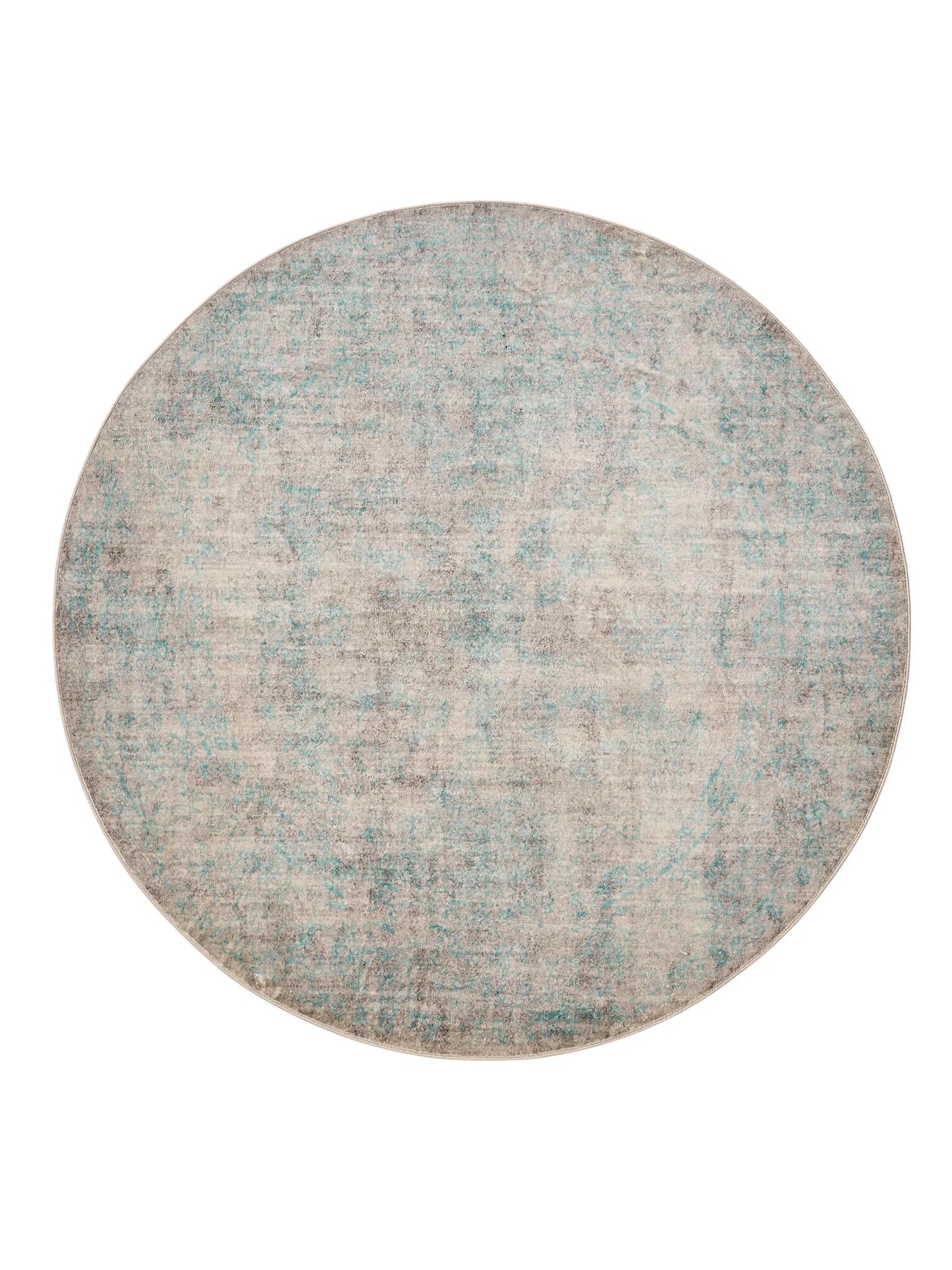 Covor lavabil Miray Grey/Turquoise 