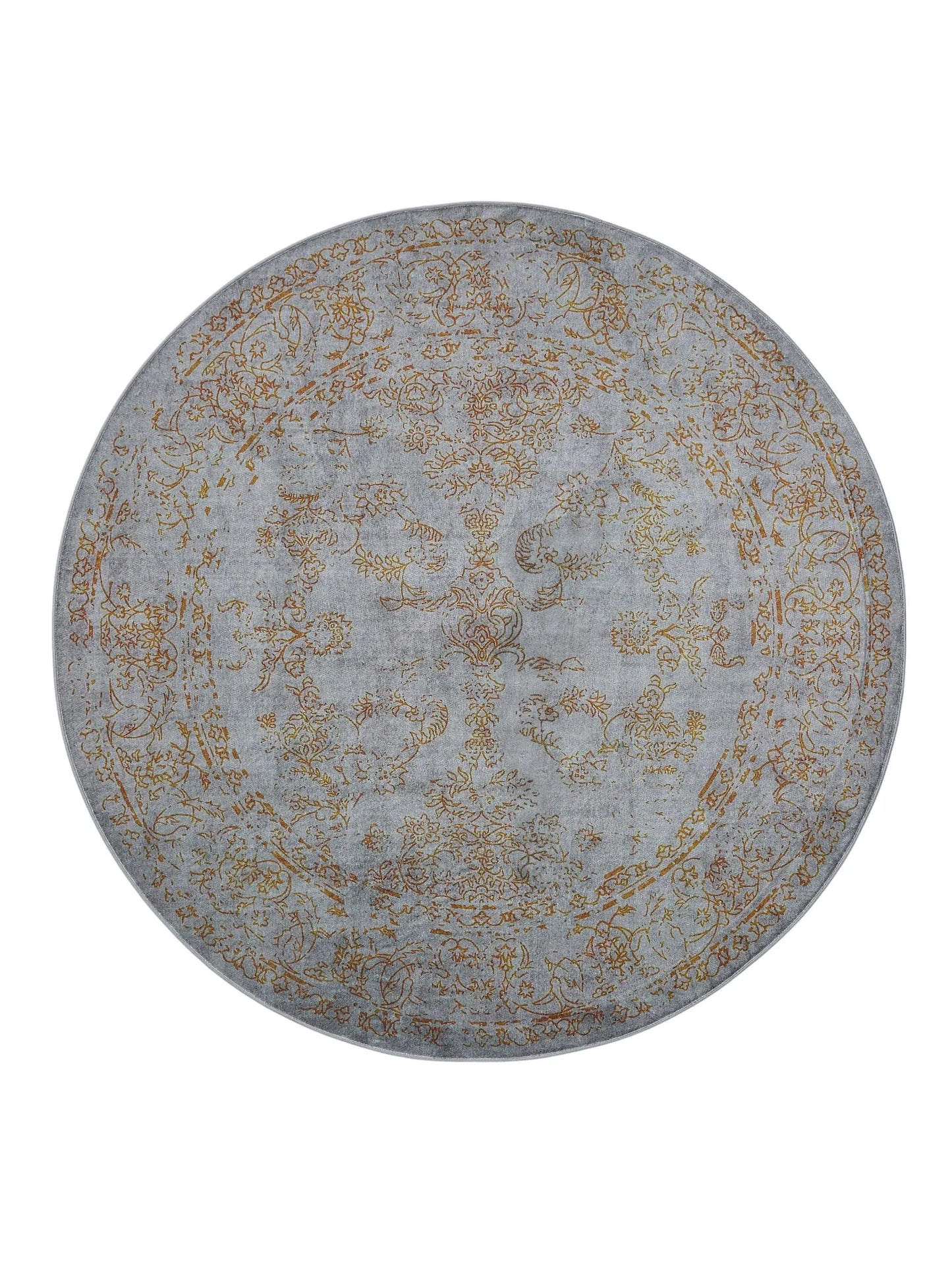 Covor lavabil Miray Grey/Orange 