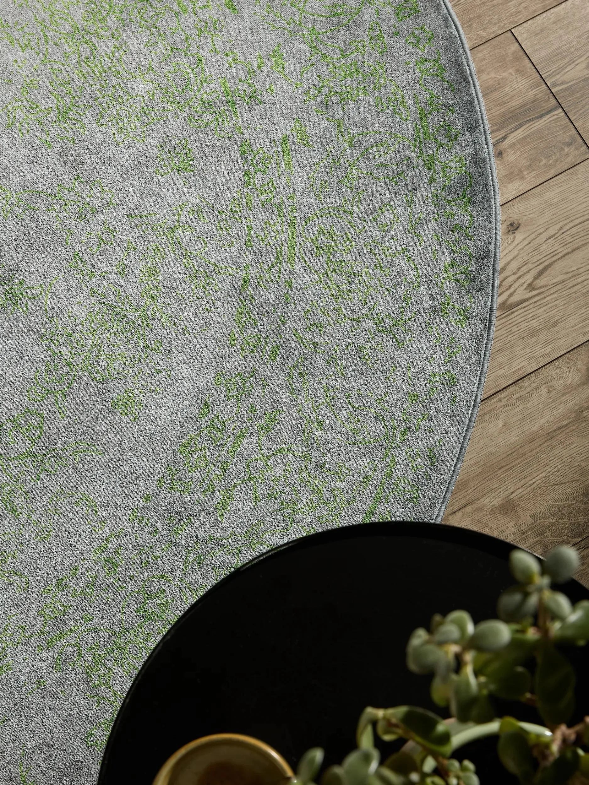 Covor lavabil Miray Grey/Green 