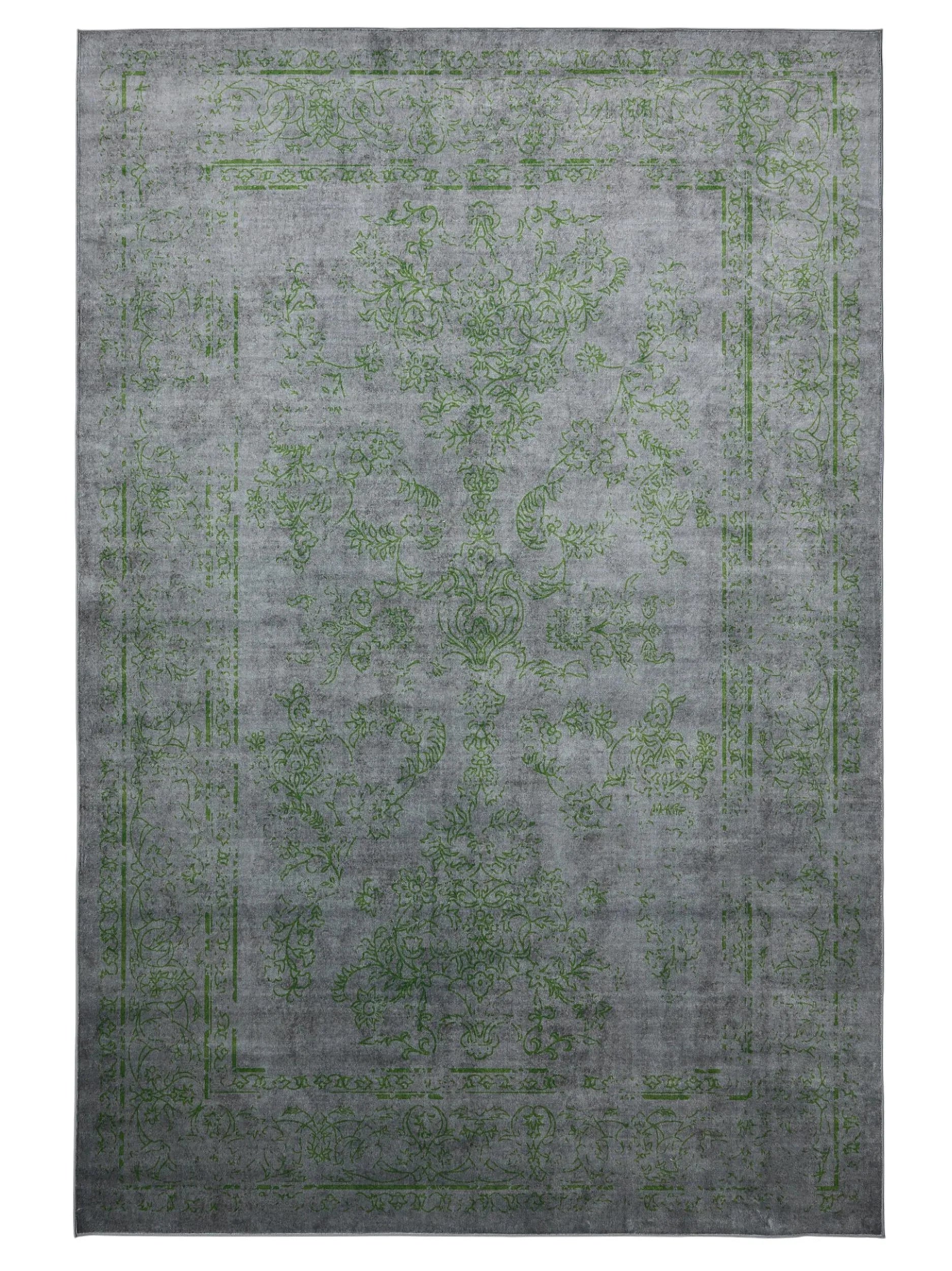 Covor lavabil Miray Grey/Green 