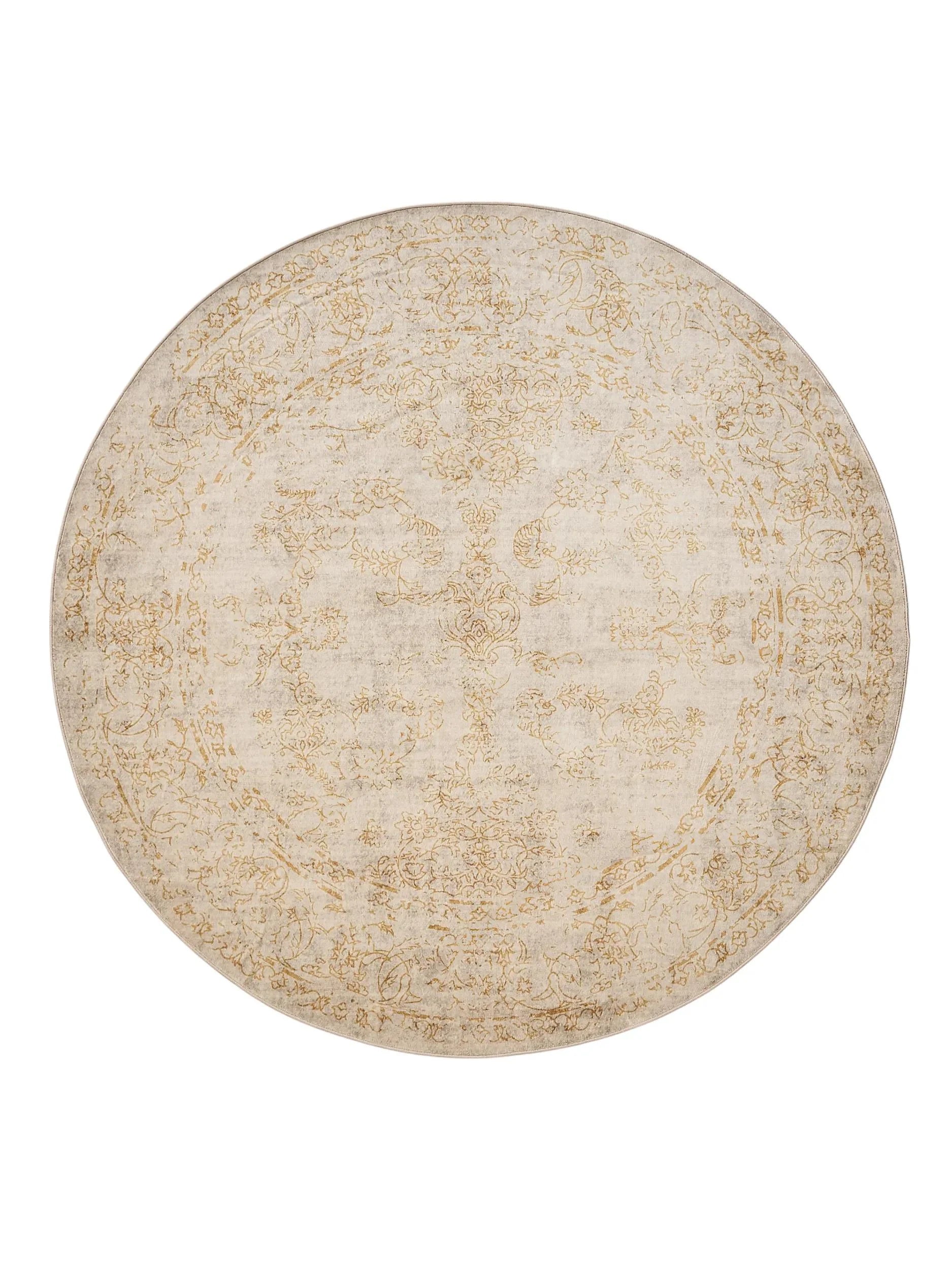 Covor lavabil Miray Beige/Yellow 