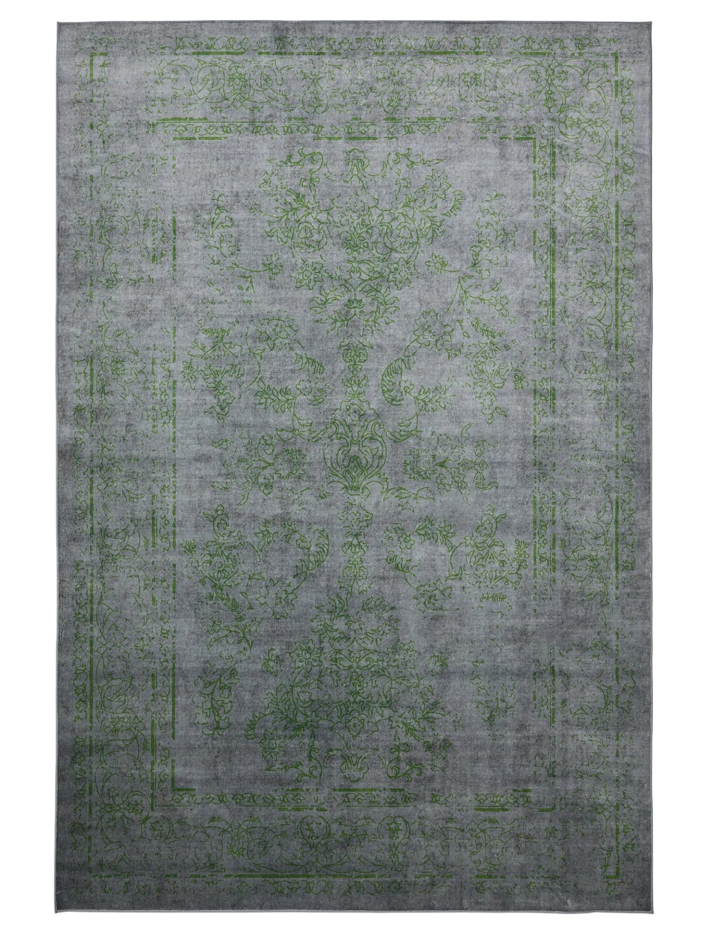 Covor lavabil Miray Grey/Green