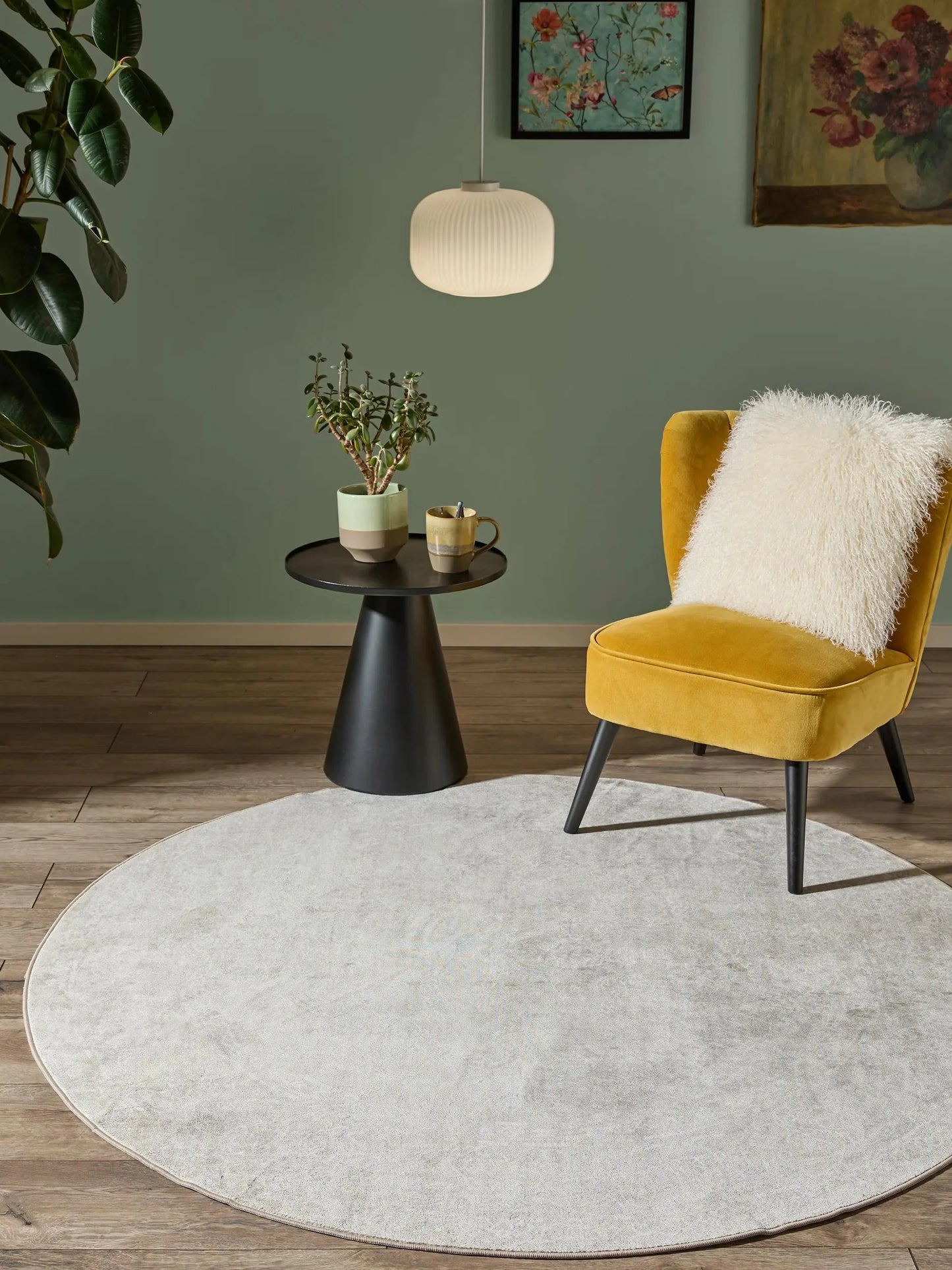 Covor lavabil Miray Cream/Beige